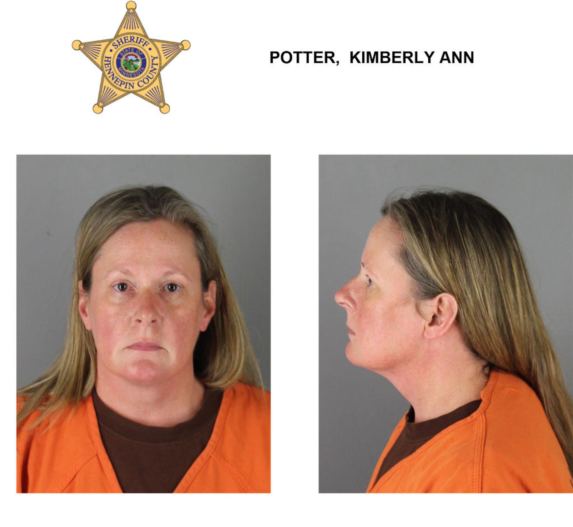 Kim Potter mugshot