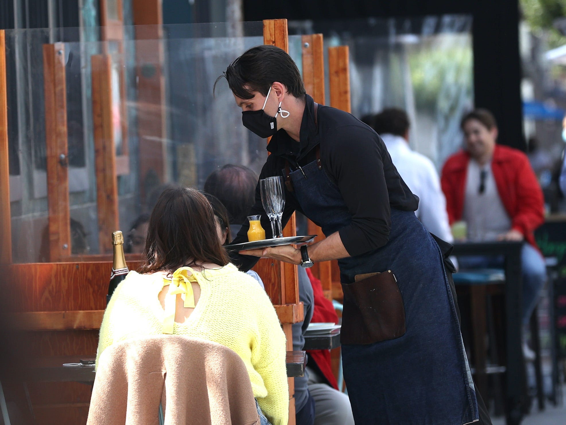 A waiter in San Francisco, California.