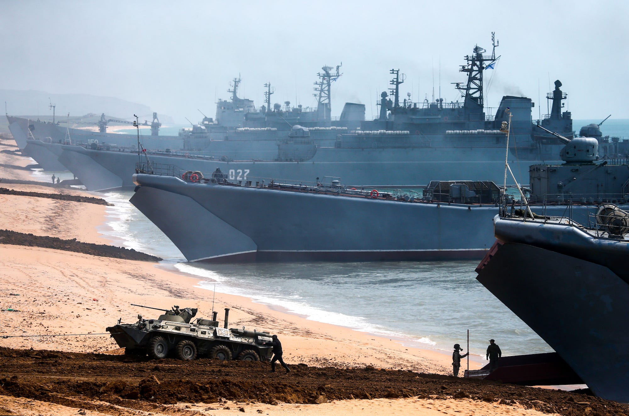 Russia Crimea amphibious military landing
