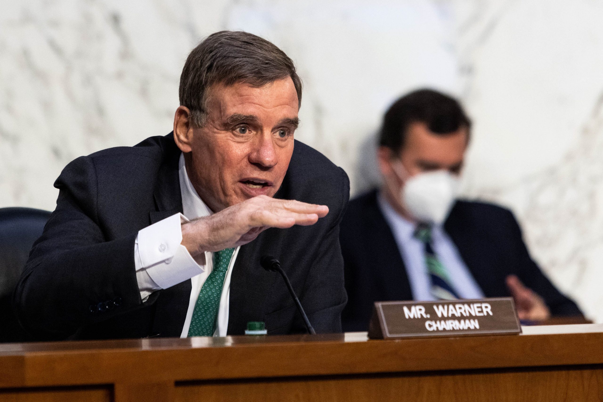 Mark Warner at congressional hearing