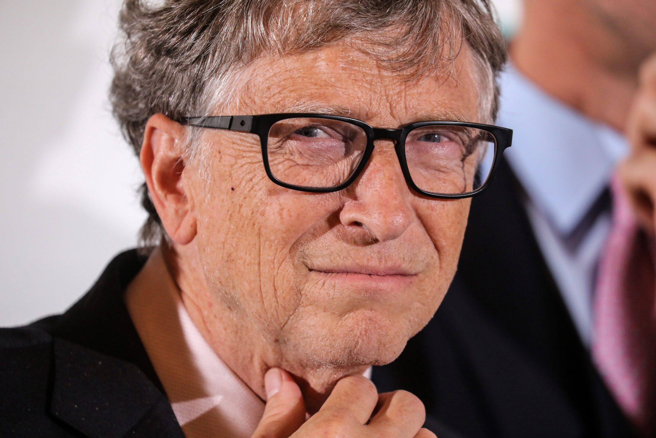Close-up of Bill Gates at a conference