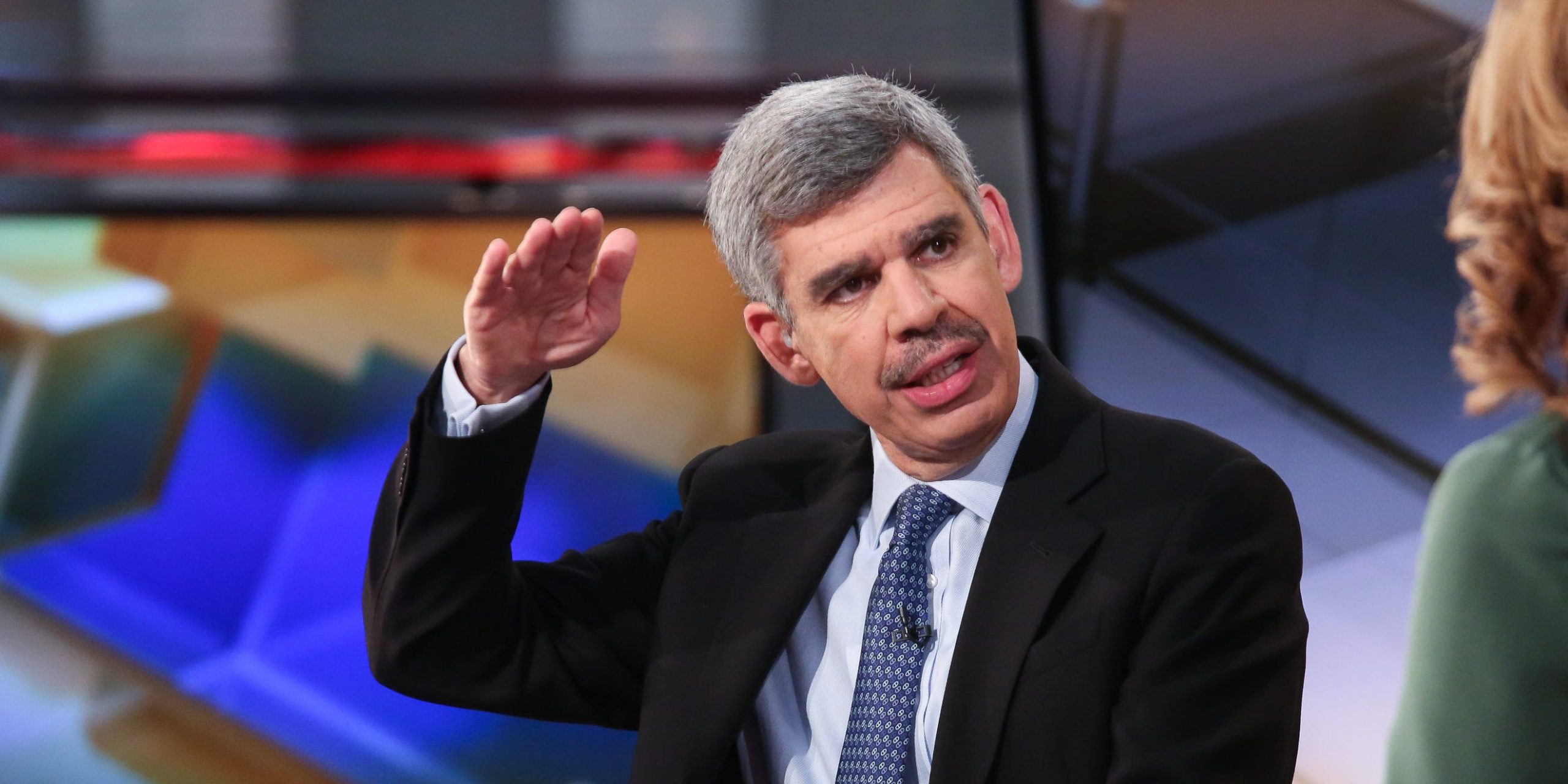 Mohamed El-Erian, Chief Economic Adviser of Allianz appears on a segment of "Mornings With Maria" with Maria Bartiromo on the FOX Business Network at FOX Studios on April 29, 2016 in New York City.