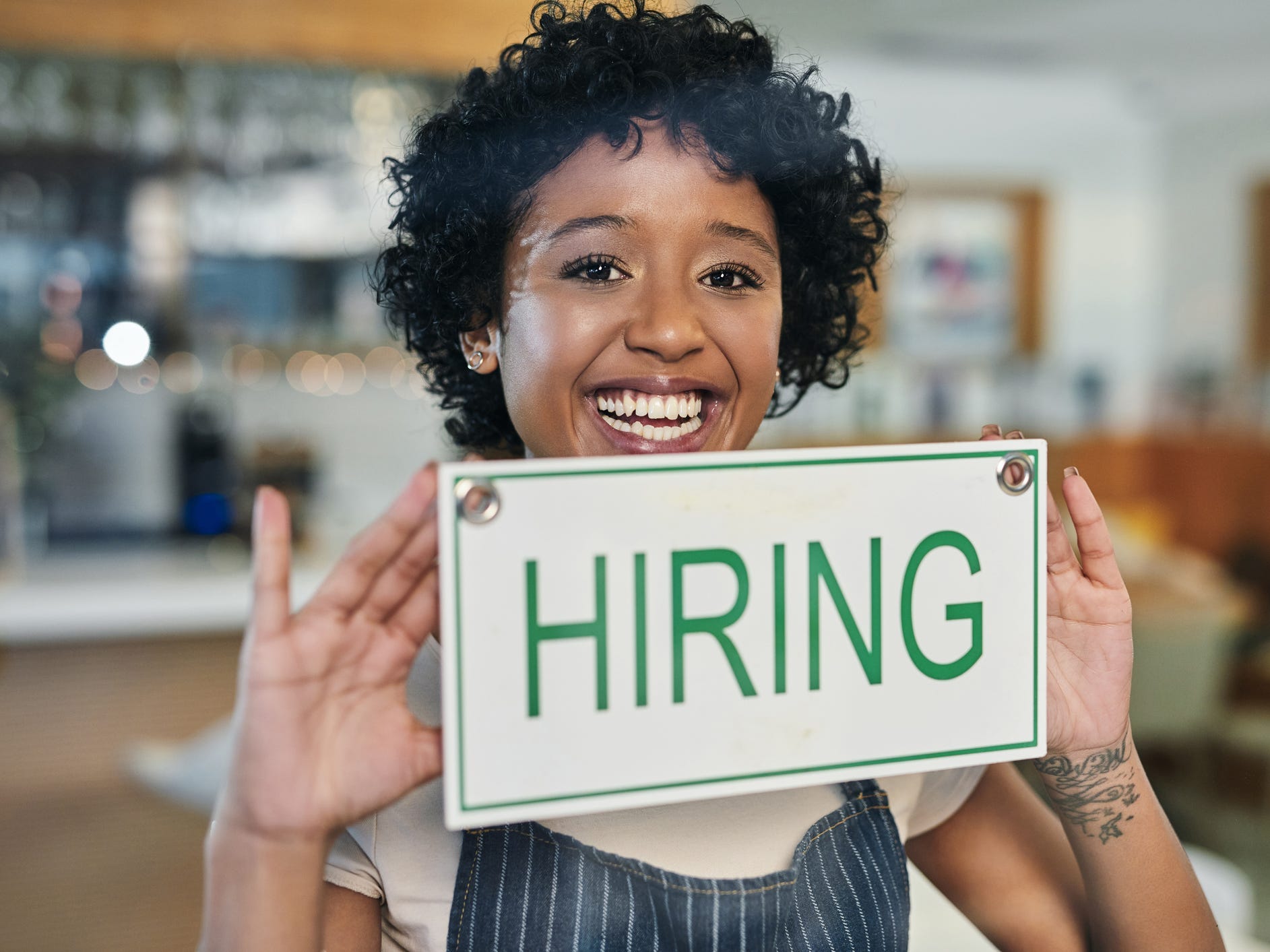 Hiring job sign