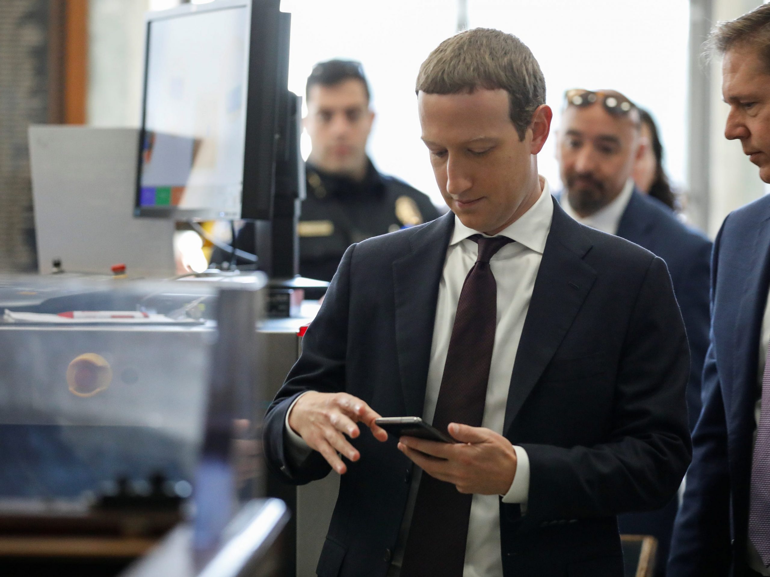Mark Zuckerberg security phone