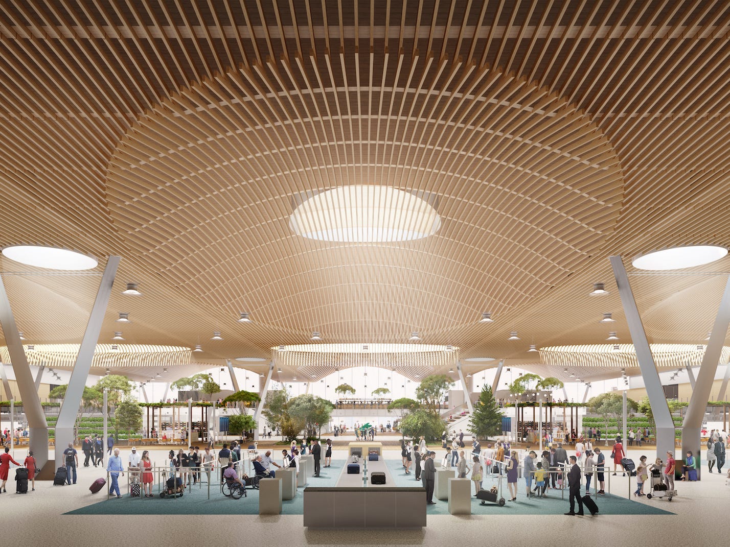 Portland International Airport PDX main terminal rendering