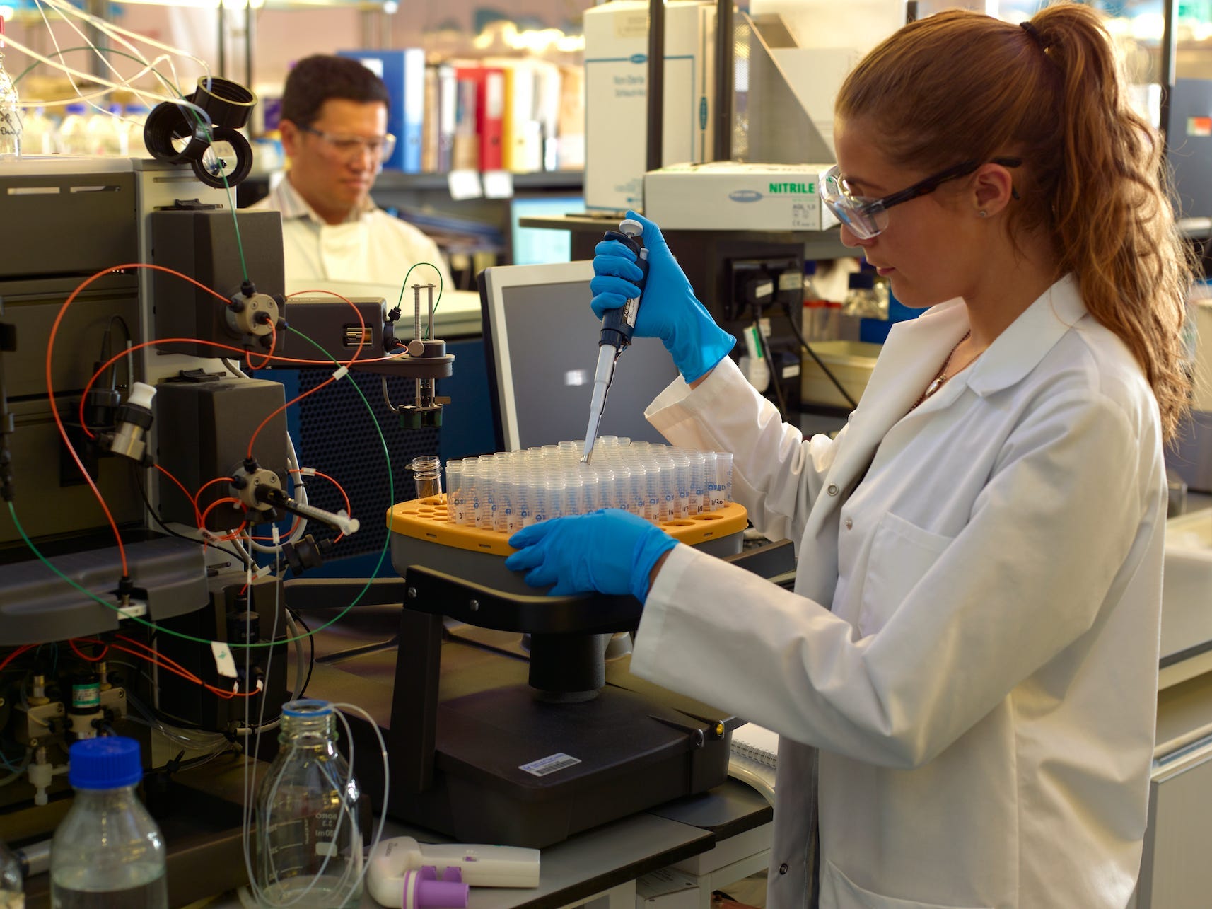 Science research in laboratory