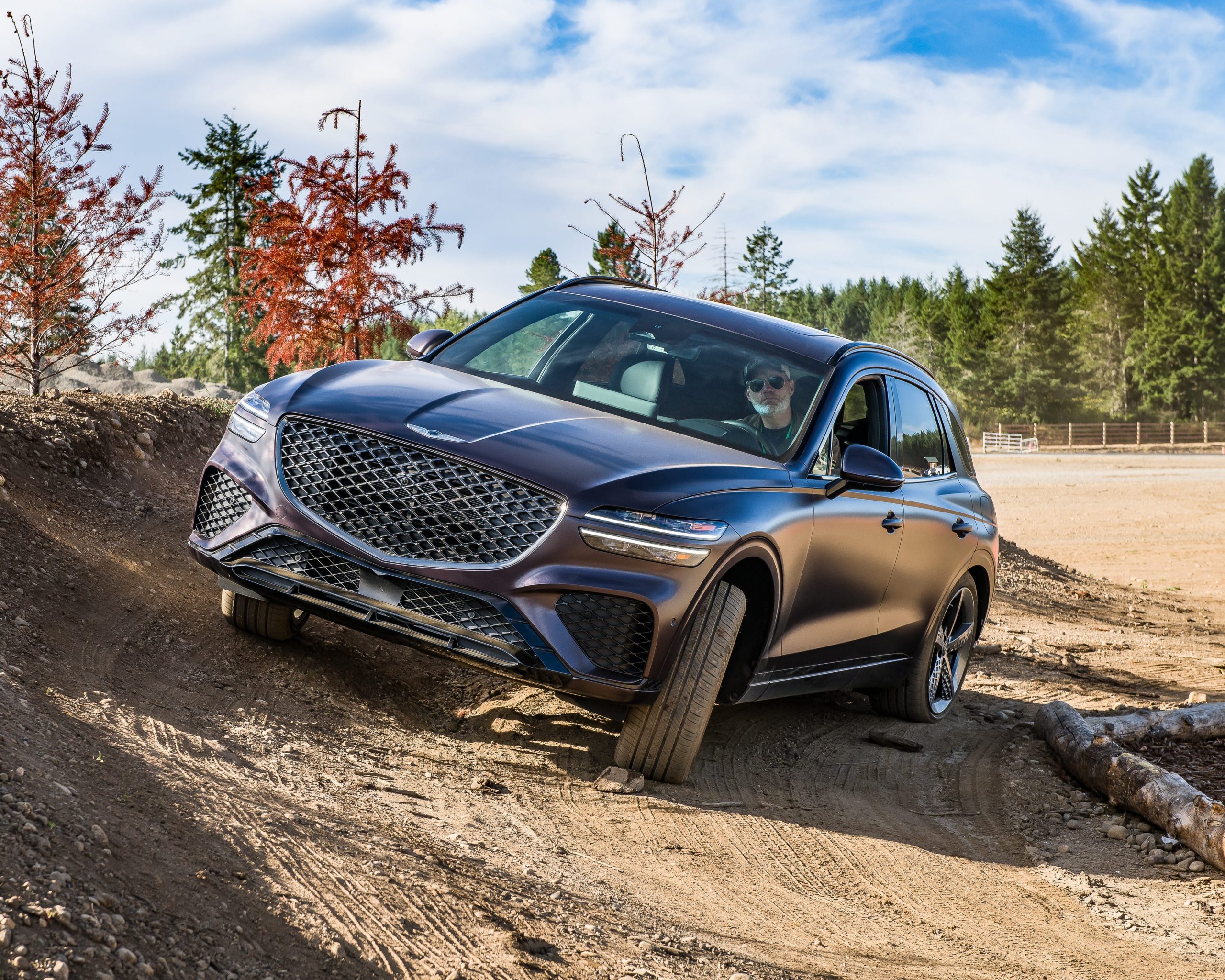 The 2022 Genesis GV70 at Mudfest.