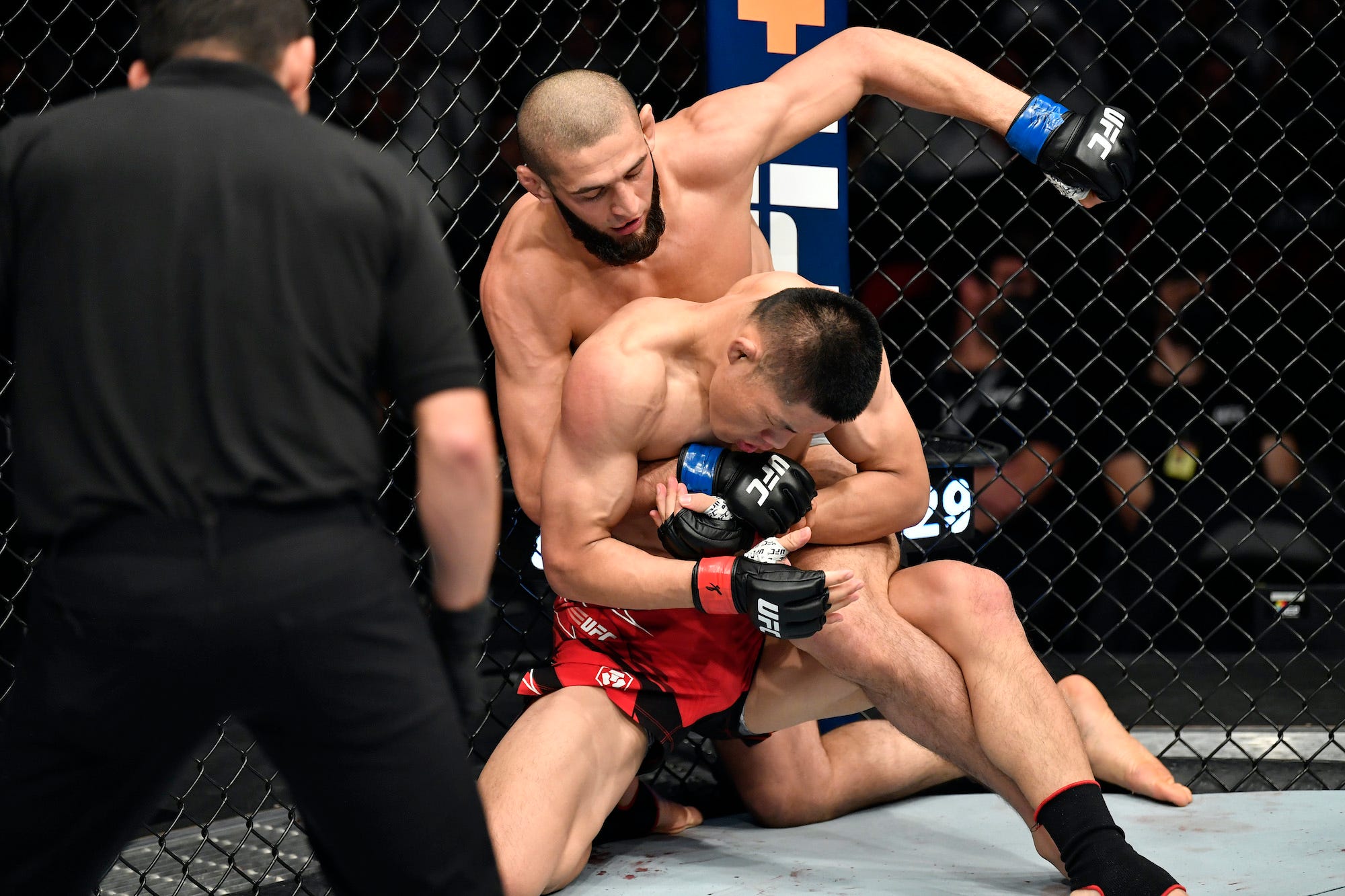 Khamzat Chimaev gave Li Jingliang a beatdown for the ages.
