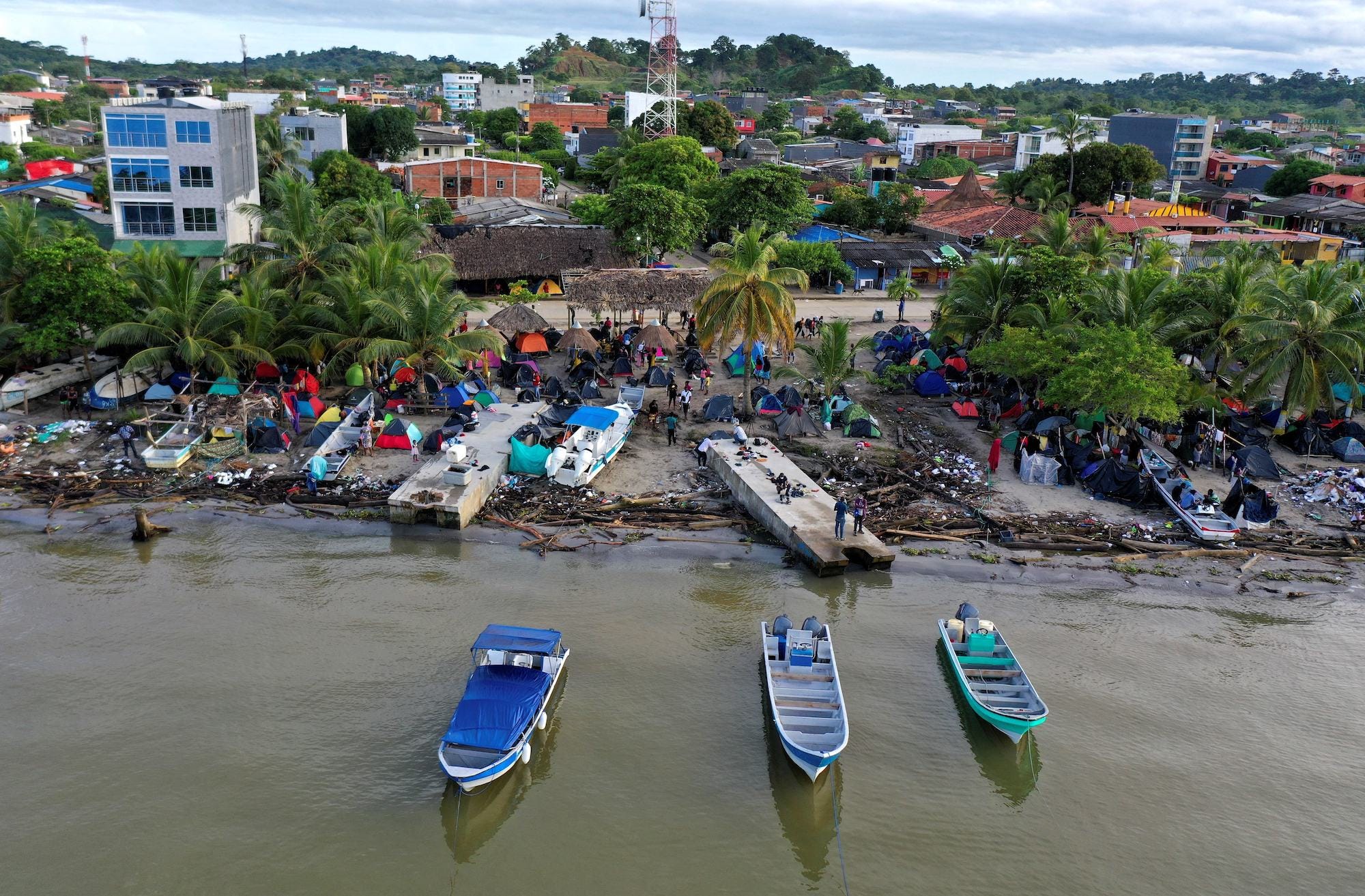 Haiti migrants in Necocli Colombia