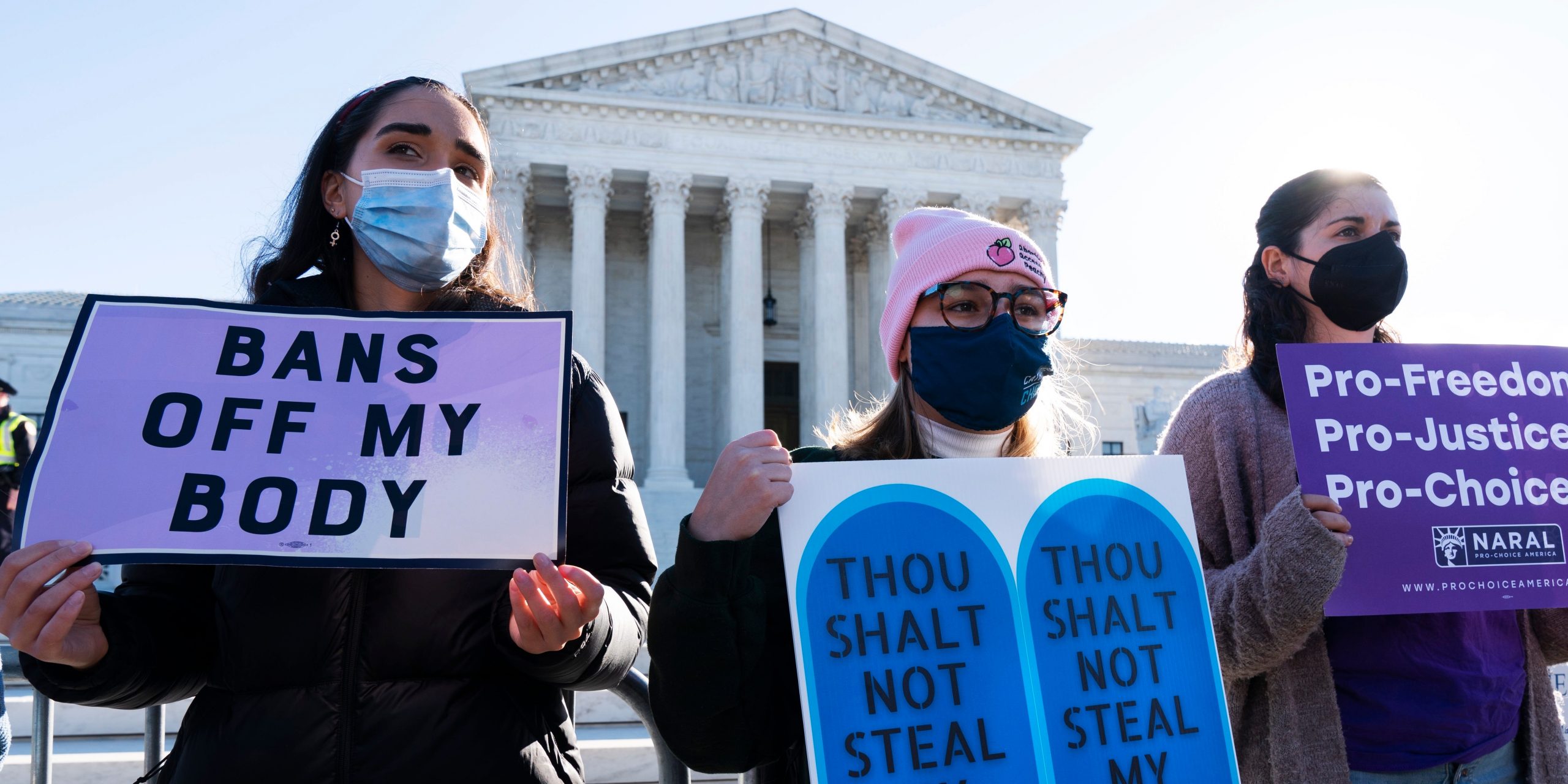 abortion protest outside Supreme Court