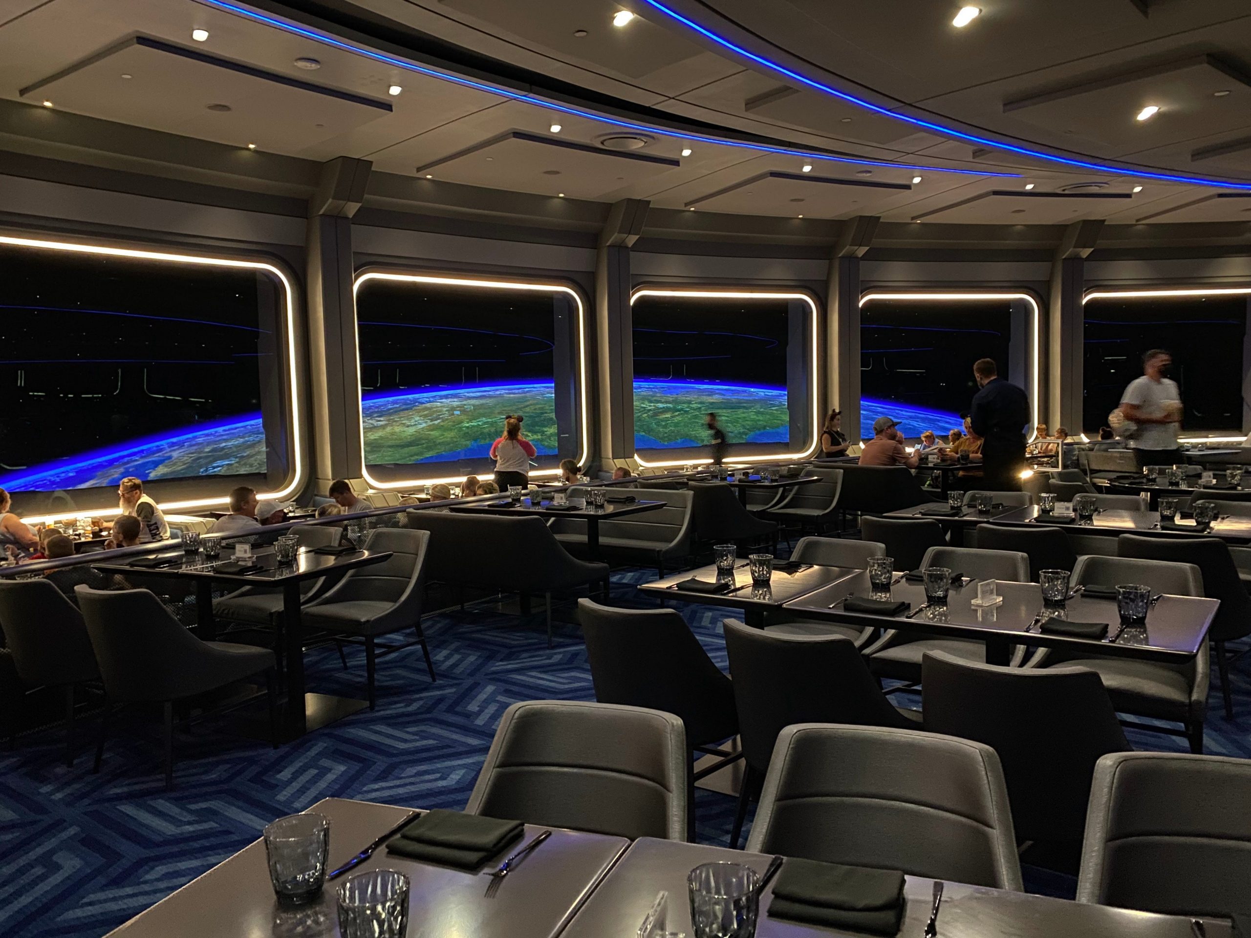 interior shot of the space 220 restaurant in epcot disney world