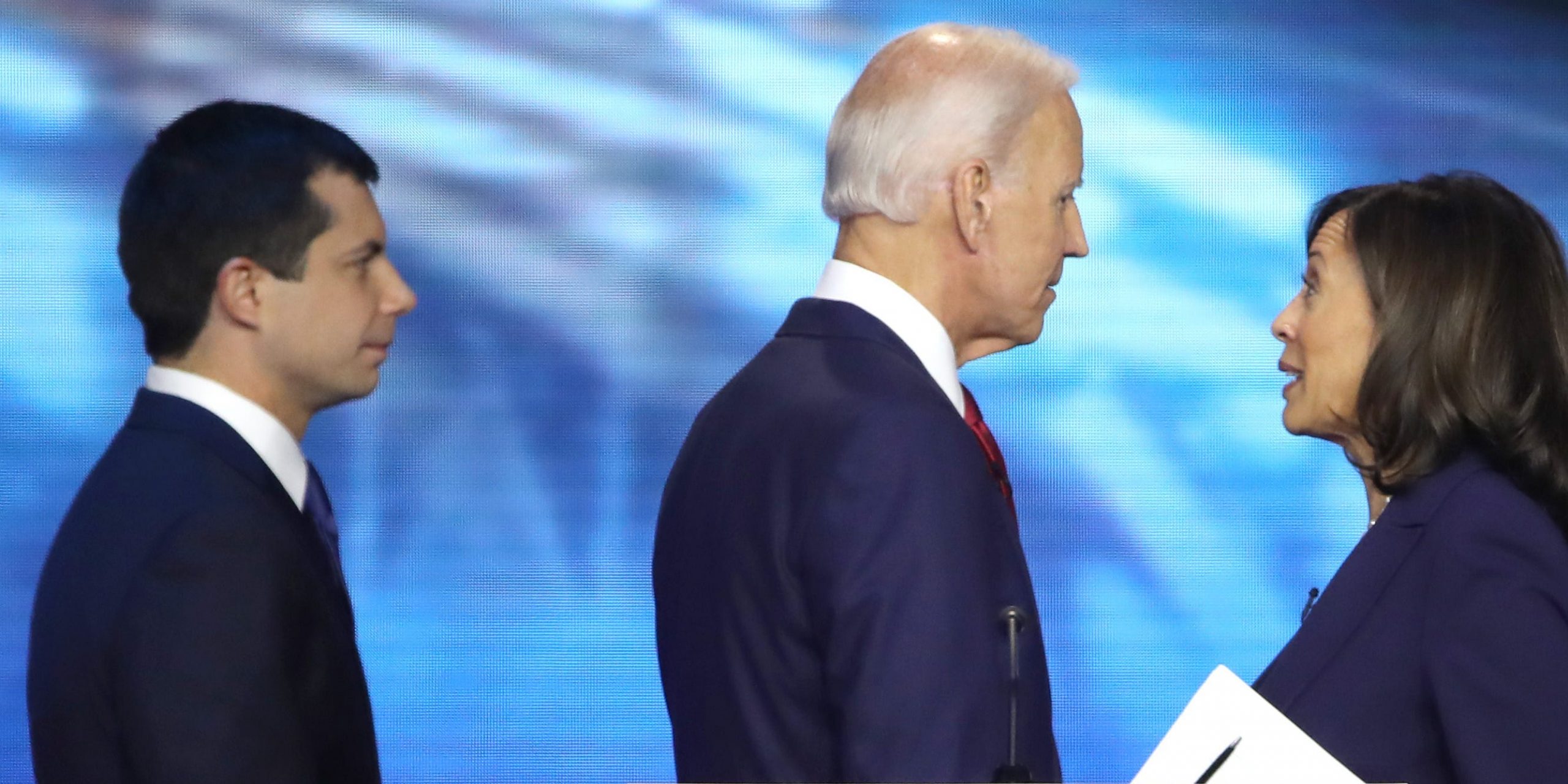 Pete Buttigieg, Joe Biden, and Kamala Harris