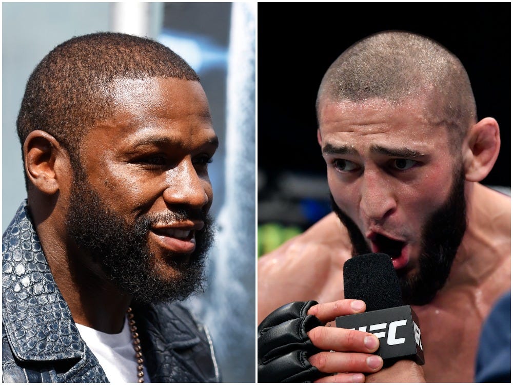 Floyd Mayweather and Khamzat Chimaev assert their authority while taking minimal damage.