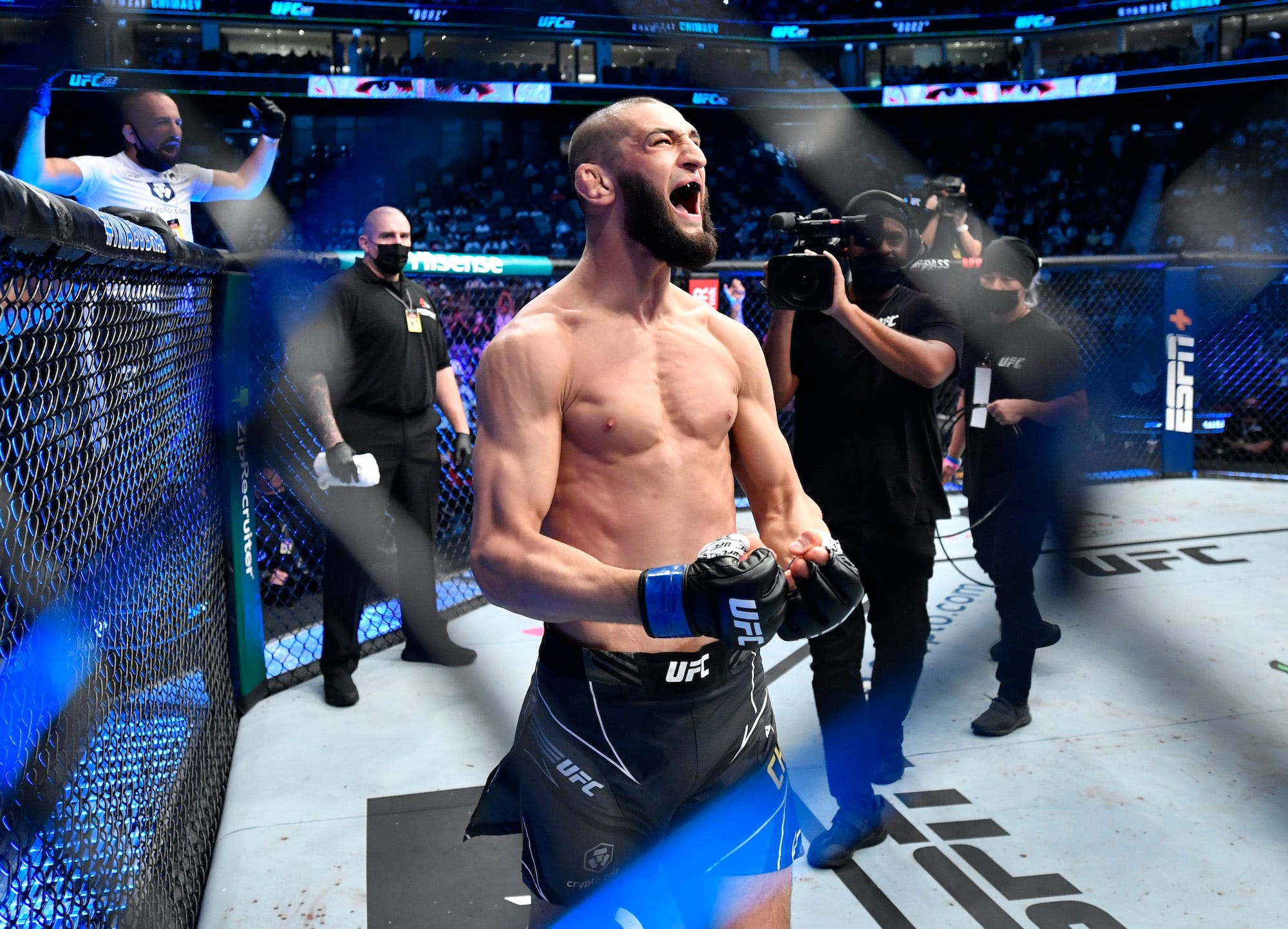 Khamzat Chimaev was animated before his last fight.