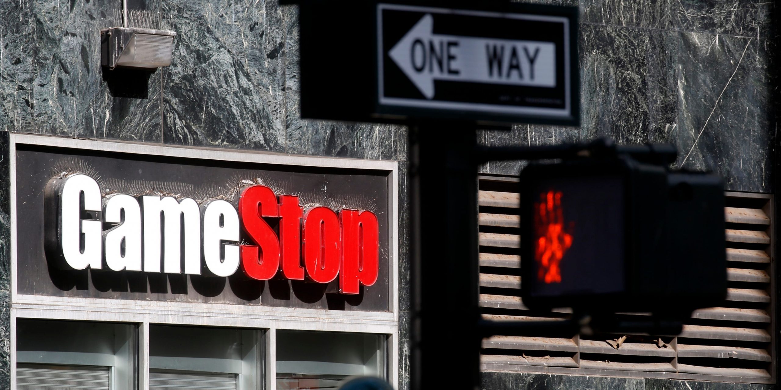 A high-street GameStop store