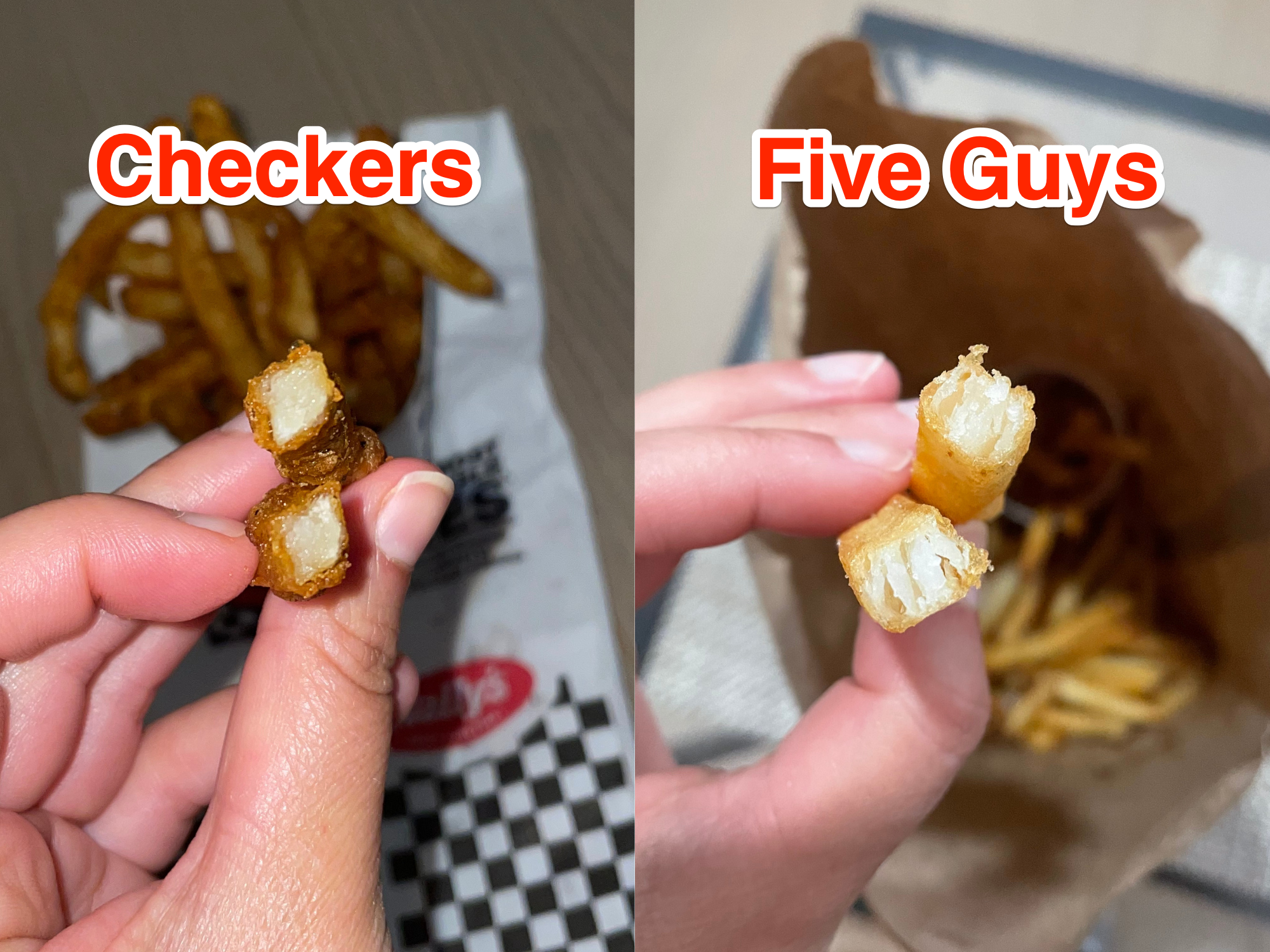 checkers v five guys fries