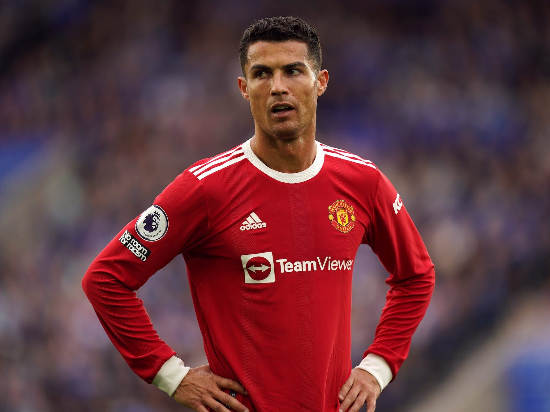 Manchester United's Cristiano Ronaldo during the Premier League match at the King Power Stadium, Leicester