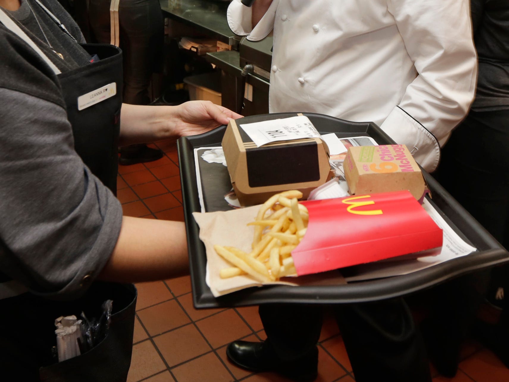 McDonald's worker in kitchen