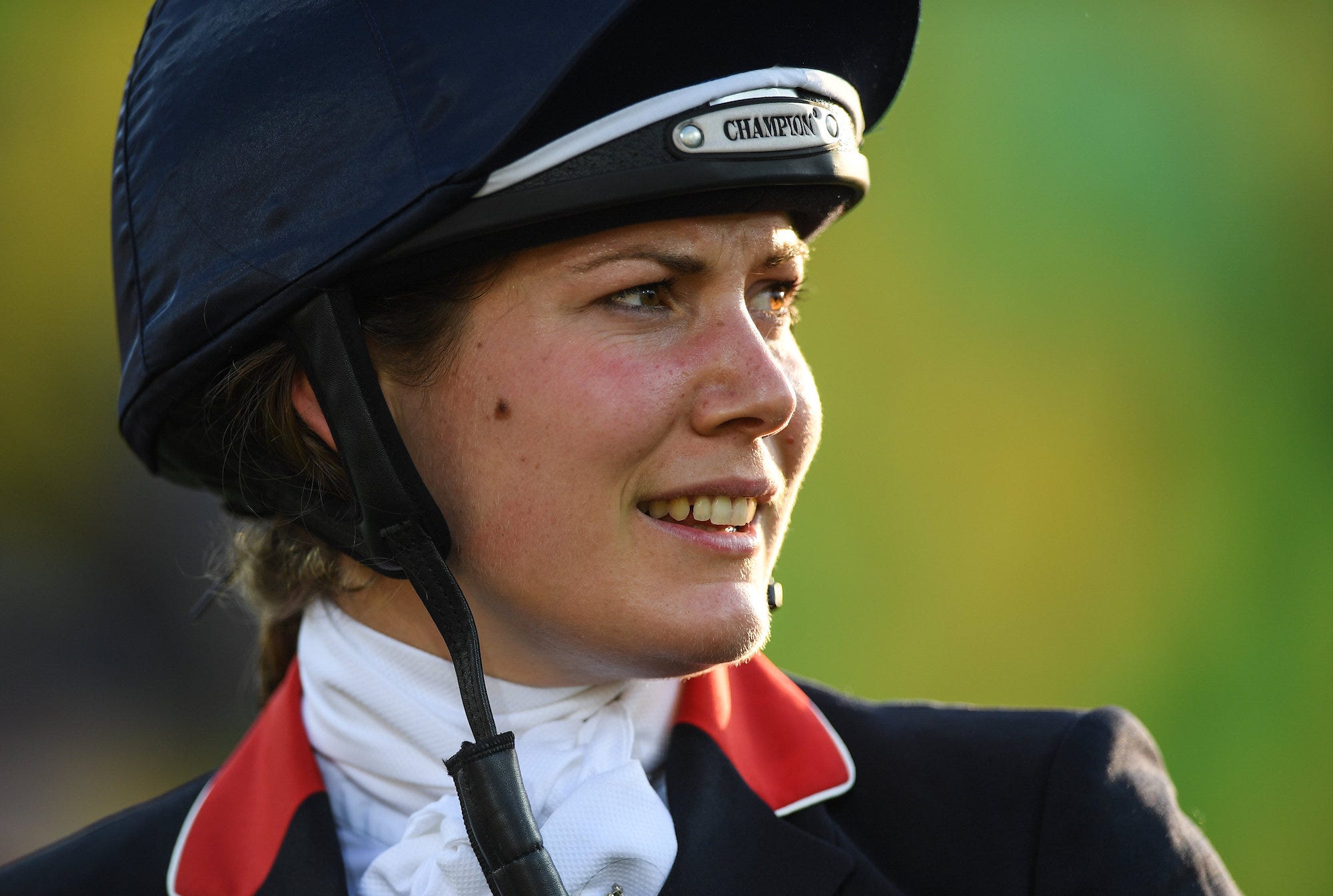 Samantha Murray of Great Britain ahead of competing in the show jumping round of the Women's Modern Pentathlon at the Deodora Stadium during the 2016 Rio Summer Olympic Games