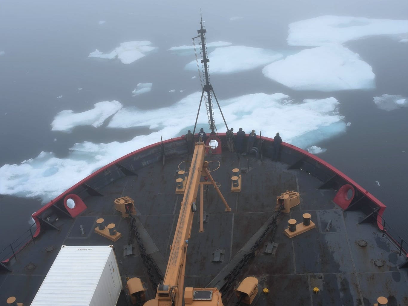 Coast Guard icebreaker Healy aloft conn