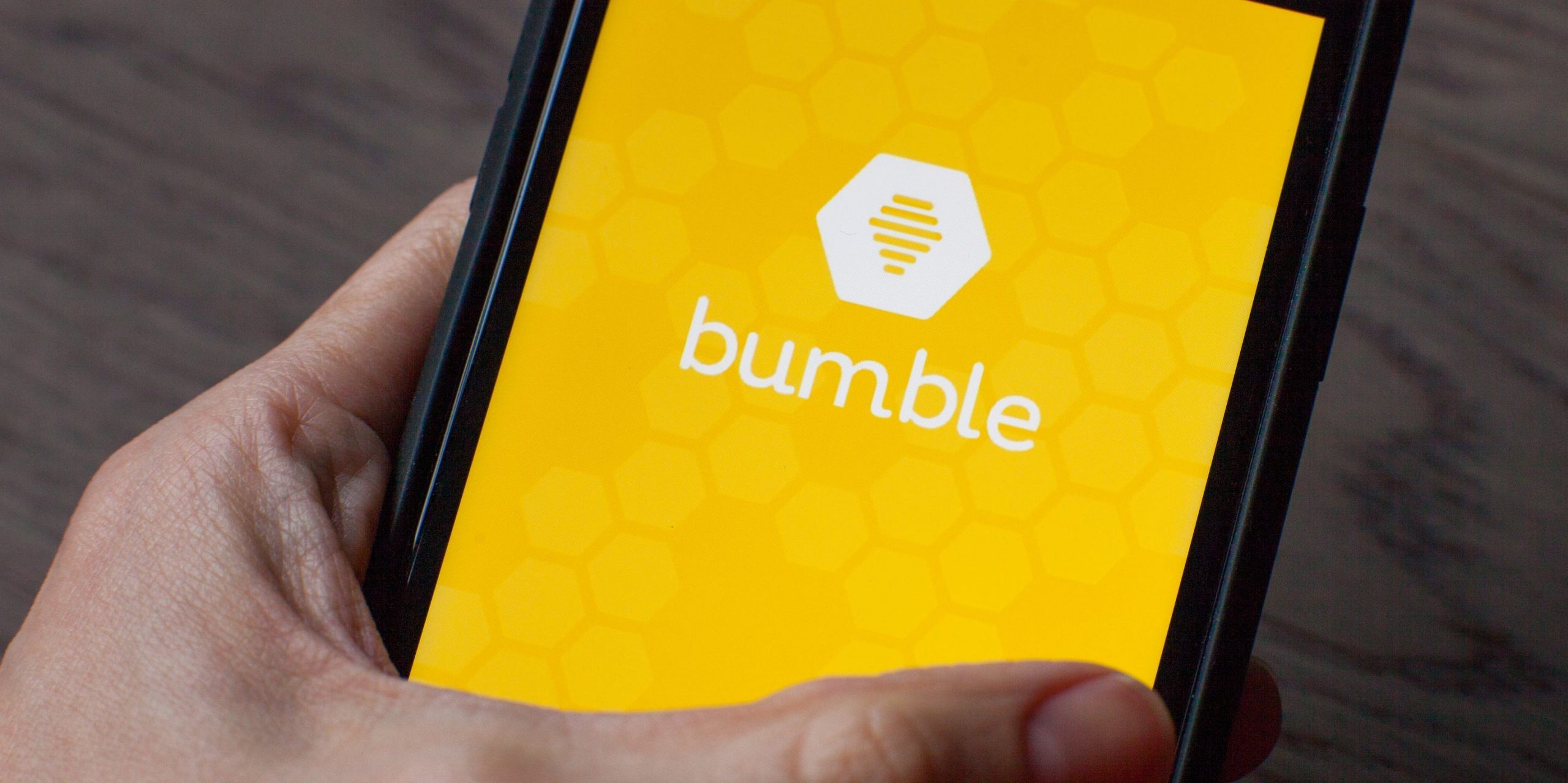 The Bumble app on an iPhone.