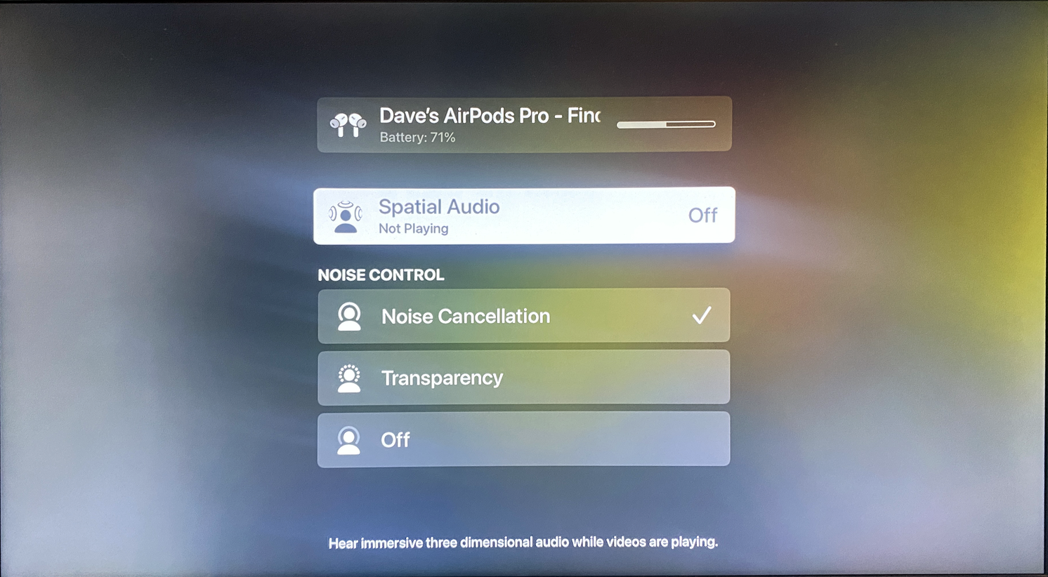 enable Spatial Audio on Apple TV