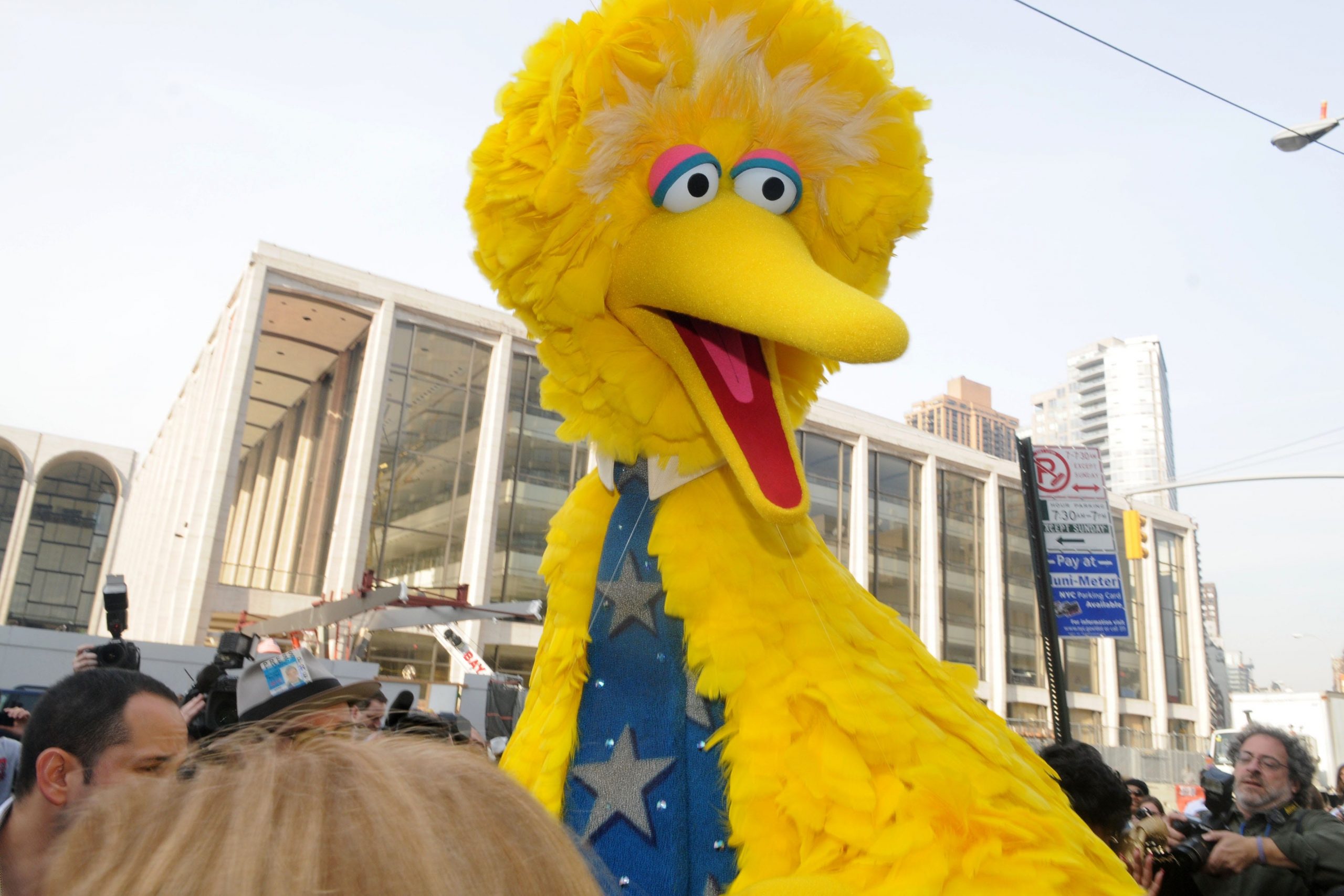 Big Bird attends NYC Proclaims "SESAME STREET DAY" on 40th Anniversary of the Show at Dante Park on November 9, 2009 in New York City. (