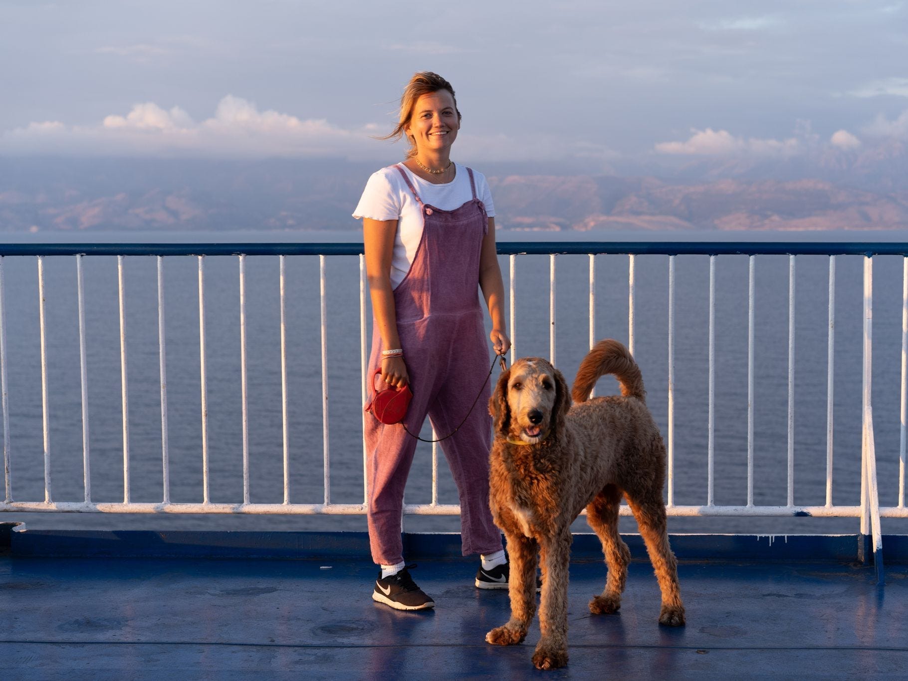 Kristina Murkett and her goldenpoodle.