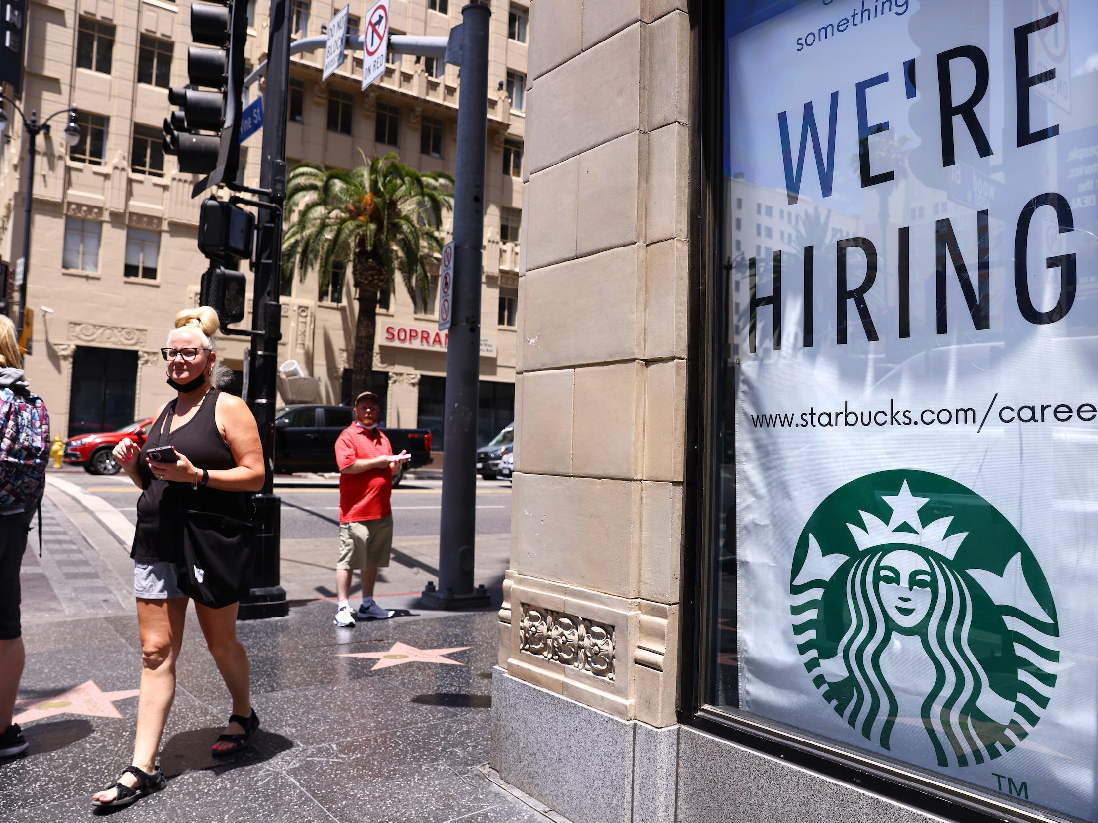 Starbucks Now Hiring sign