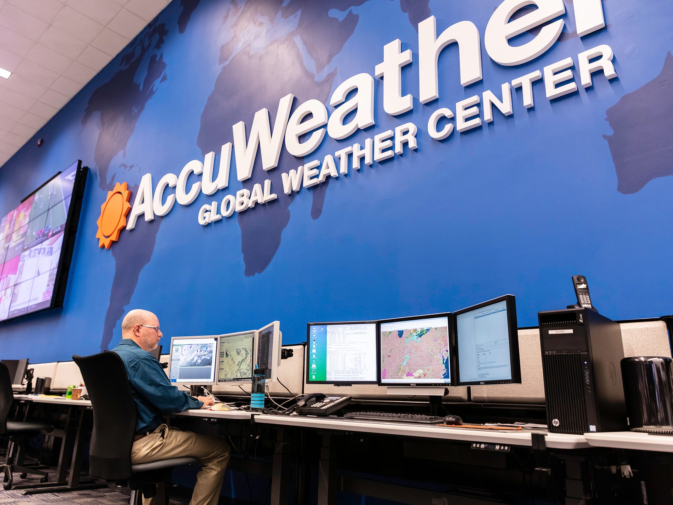 Brian Wimer at work at AccuWeather
