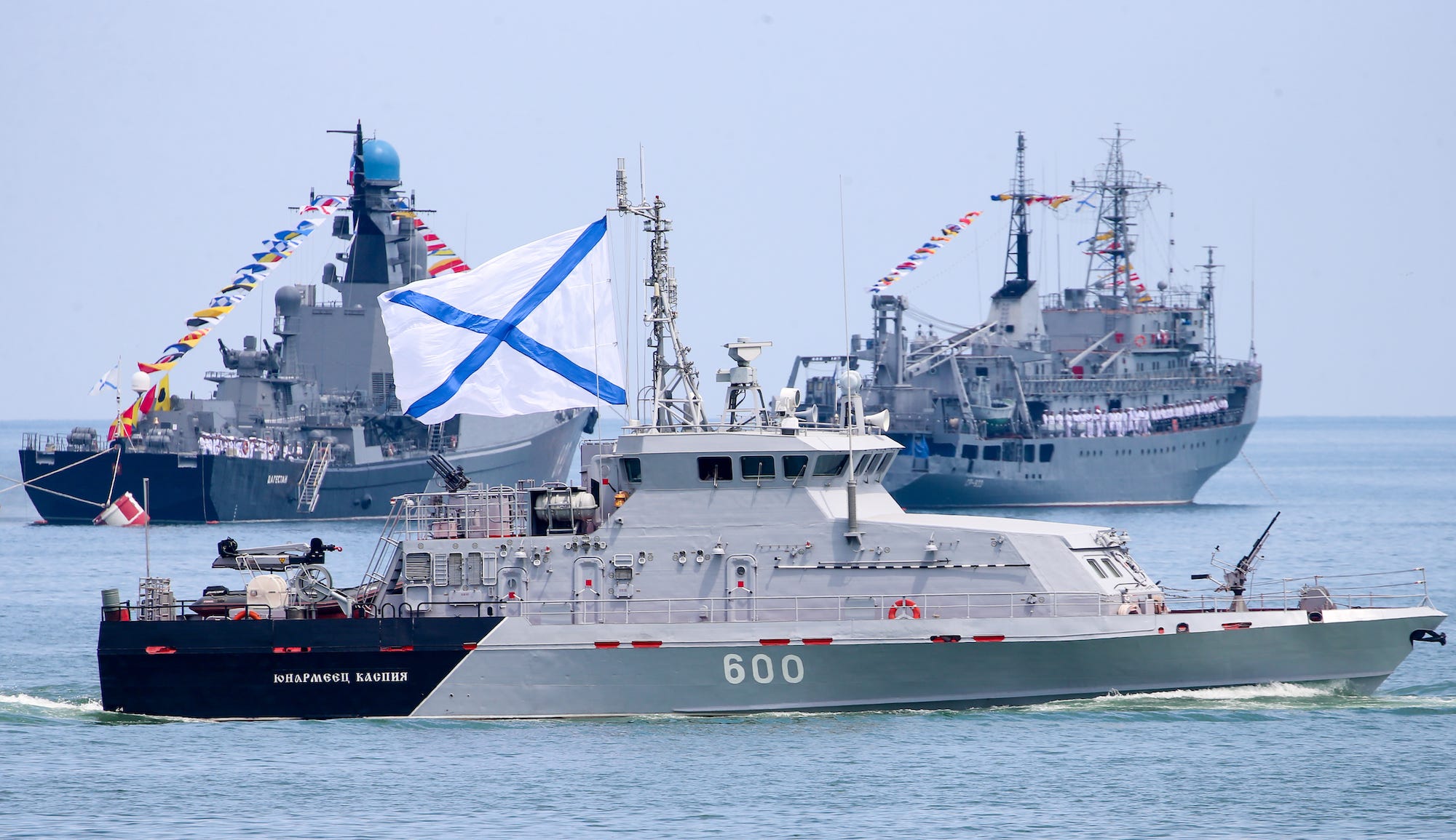 Russian Caspian Sea flotilla ships