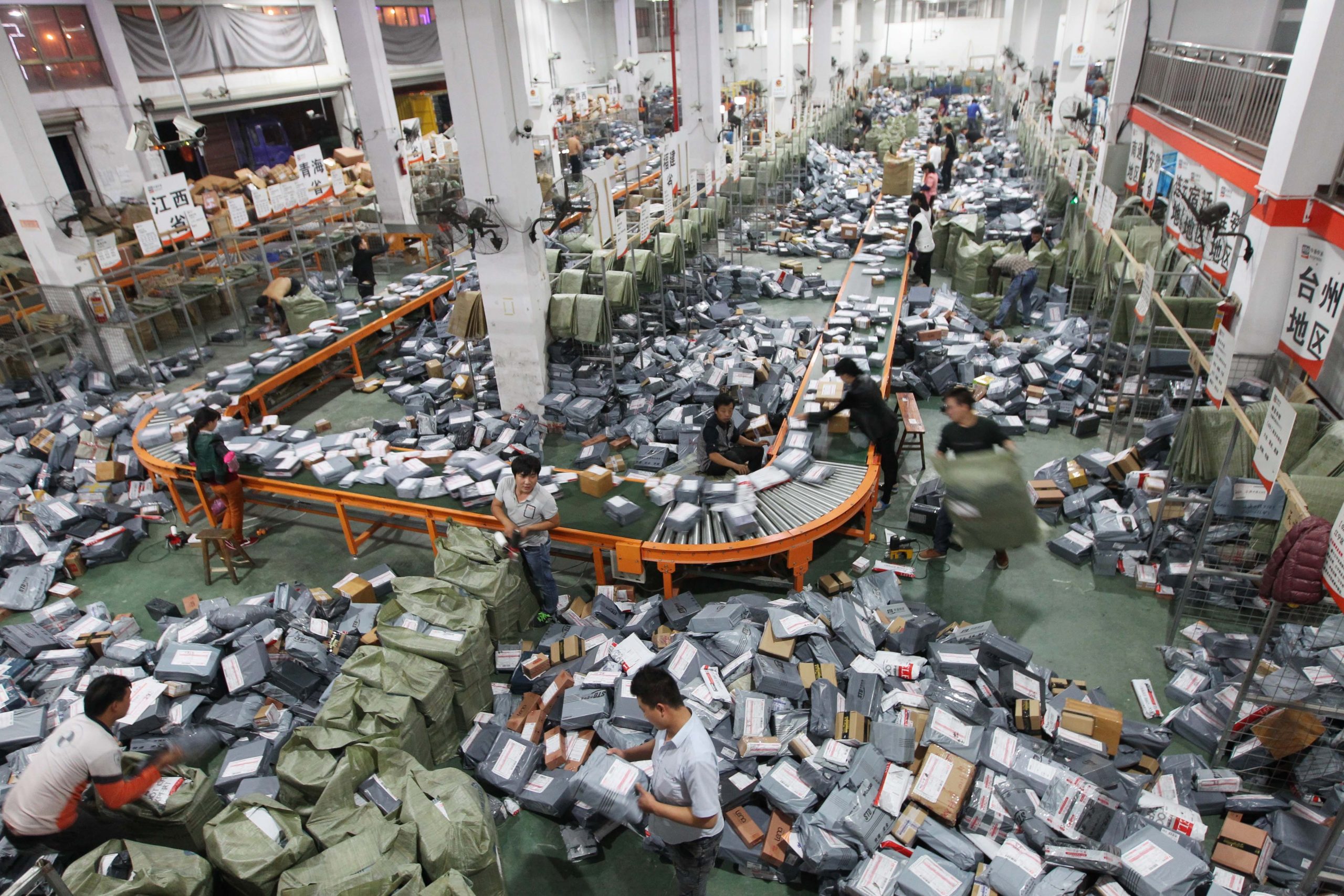 Chinese parcel sorting