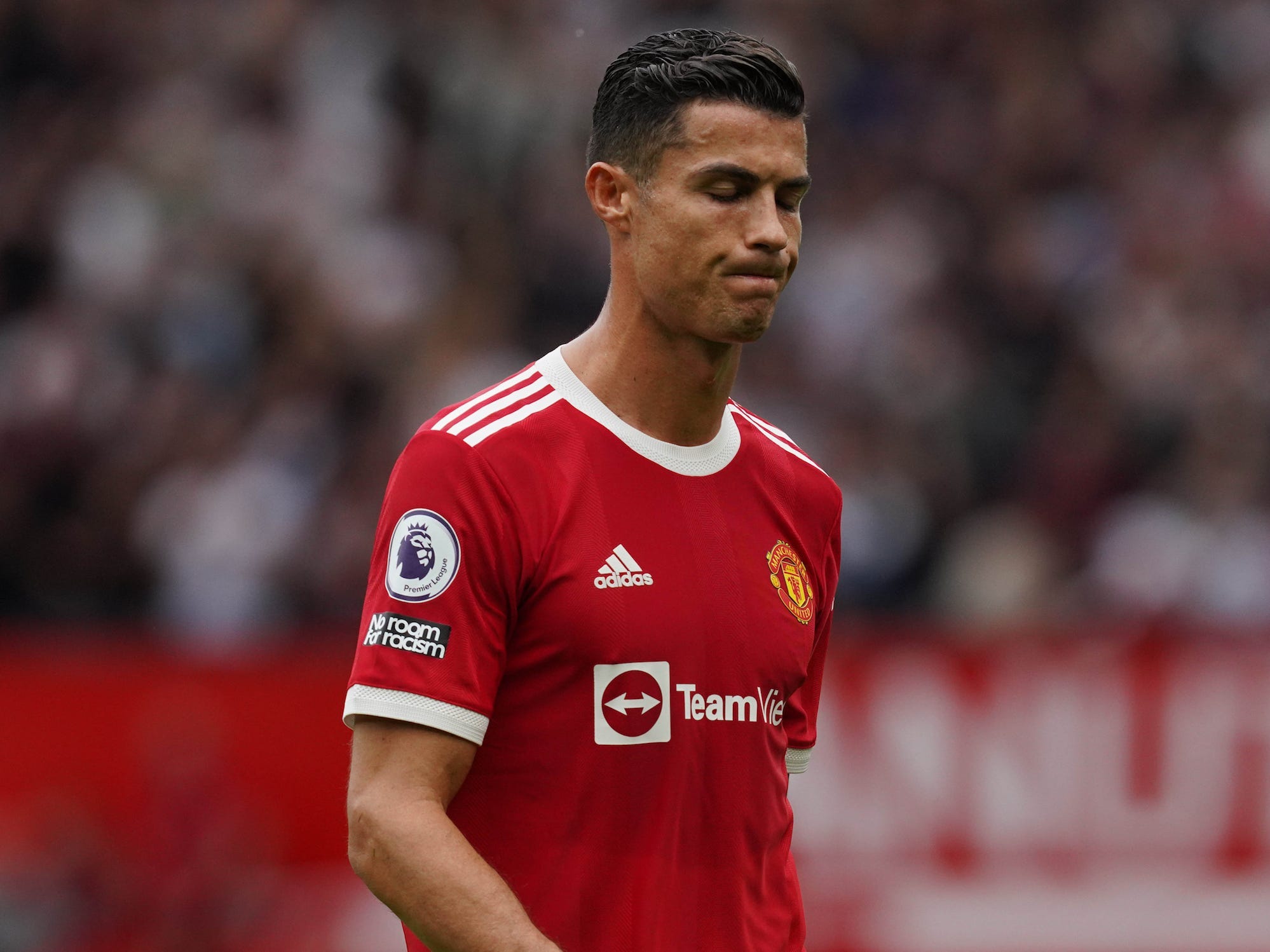 Manchester United's Cristiano Ronaldo during the Premier League match at Old Trafford, Manchester.