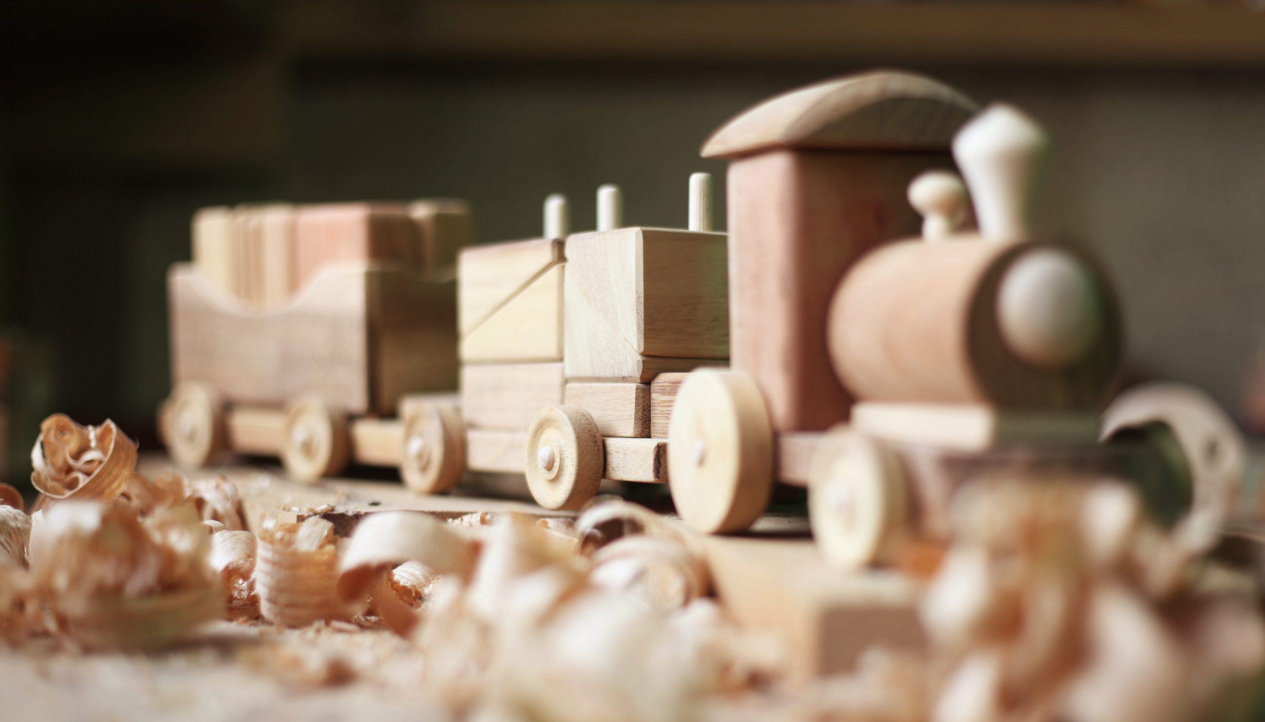 Wooden toy train