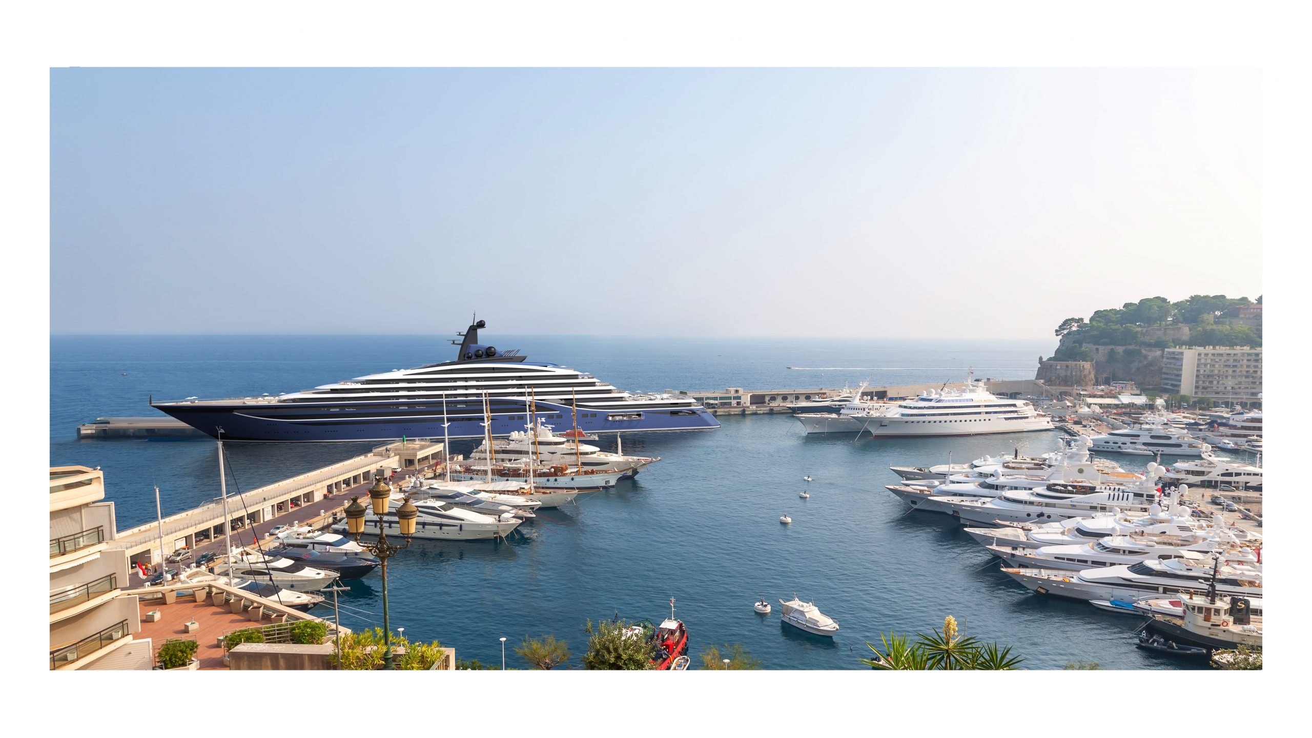 Somnio Superyacht in Monaco Harbor