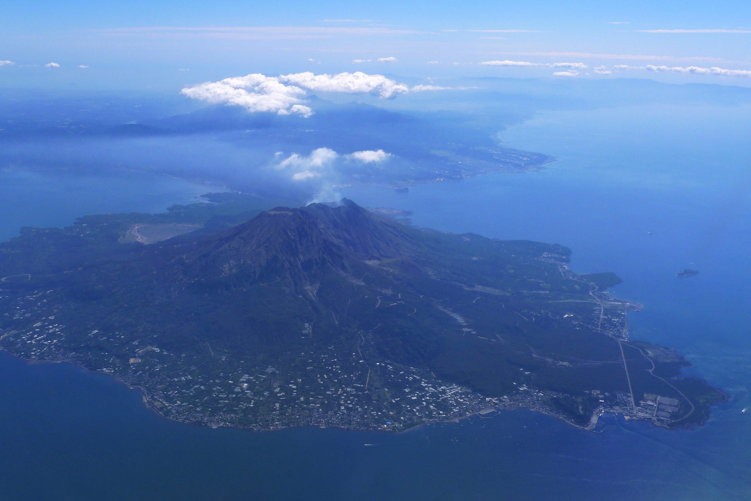 Sakurajima Volcano - stock photo Kagoshima Bay, Japan