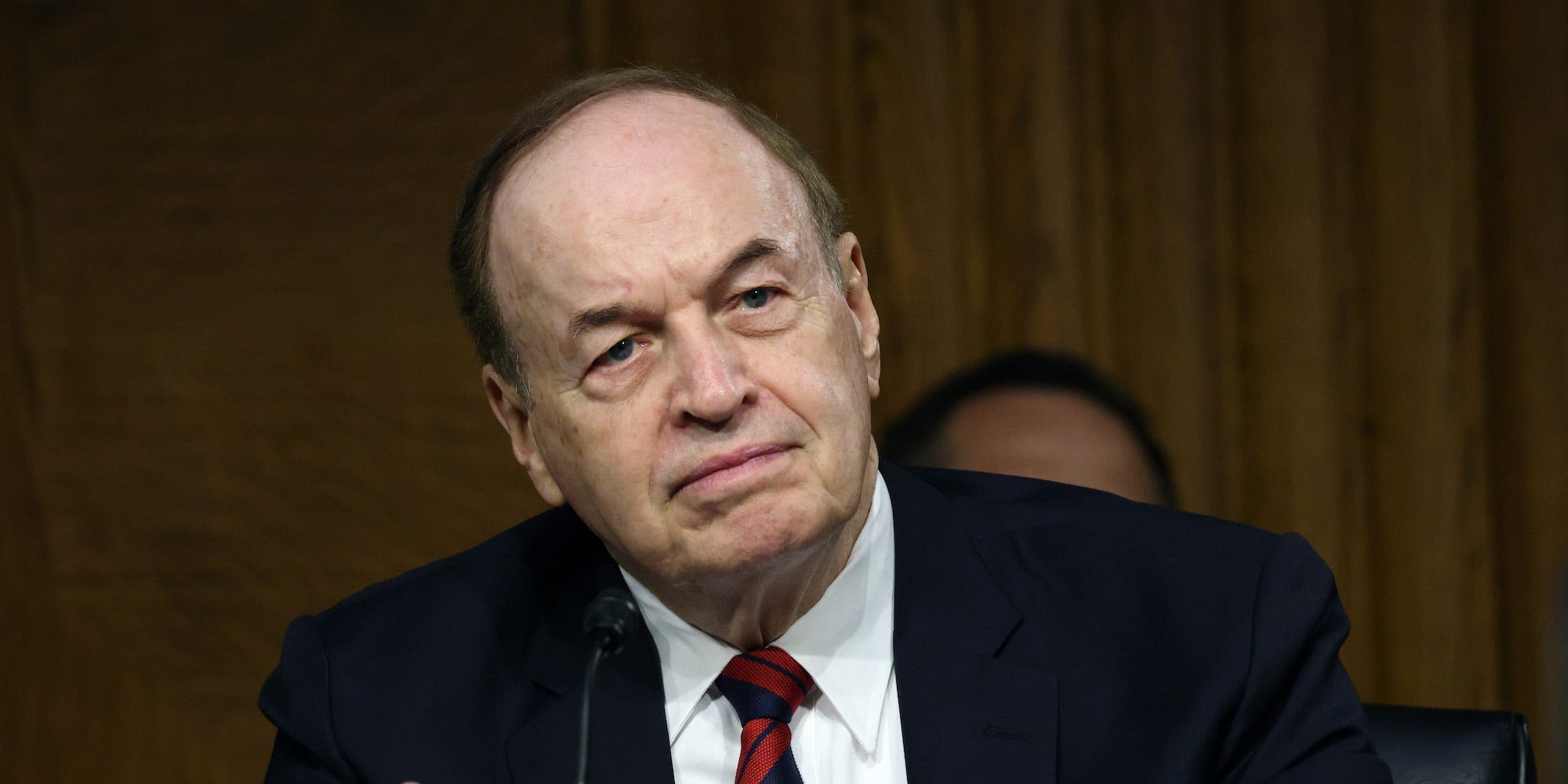 Republican Sen. Richard Shelby of Alabama at a Senate Appropriations subcommittee hearing on June 08, 2021 in Washington, DC.