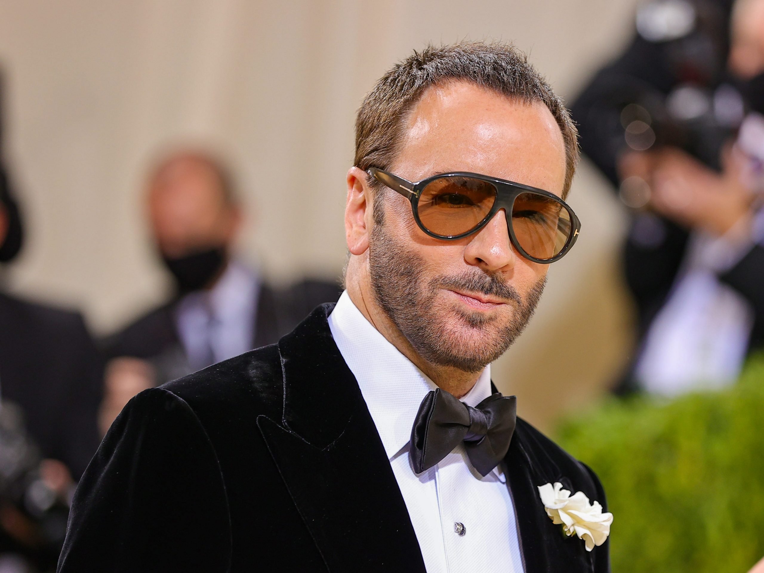 Tom Ford attends The 2021 Met Gala Celebrating In America: A Lexicon Of Fashion at Metropolitan Museum of Art.