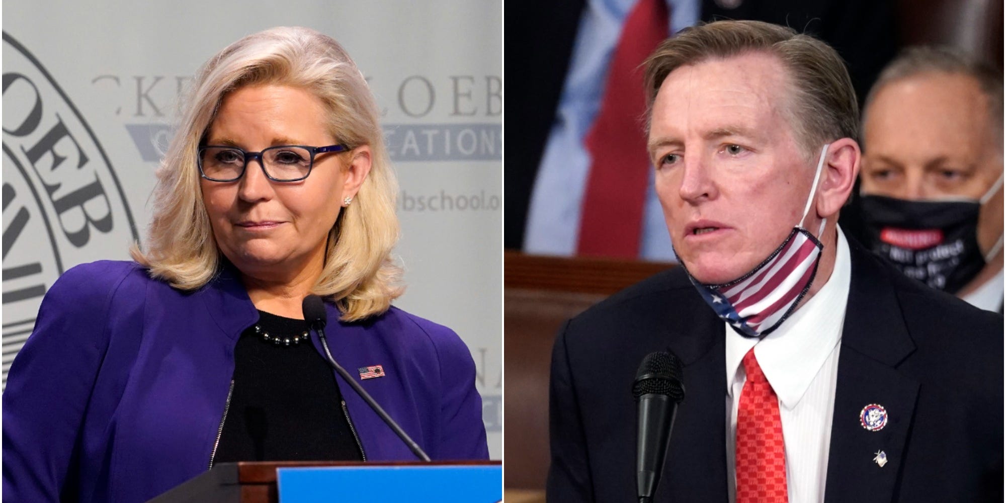 Rep. Liz Cheney of Wyoming and Rep. Paul Gosar of Arizona.