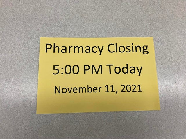 Walgreens closing early