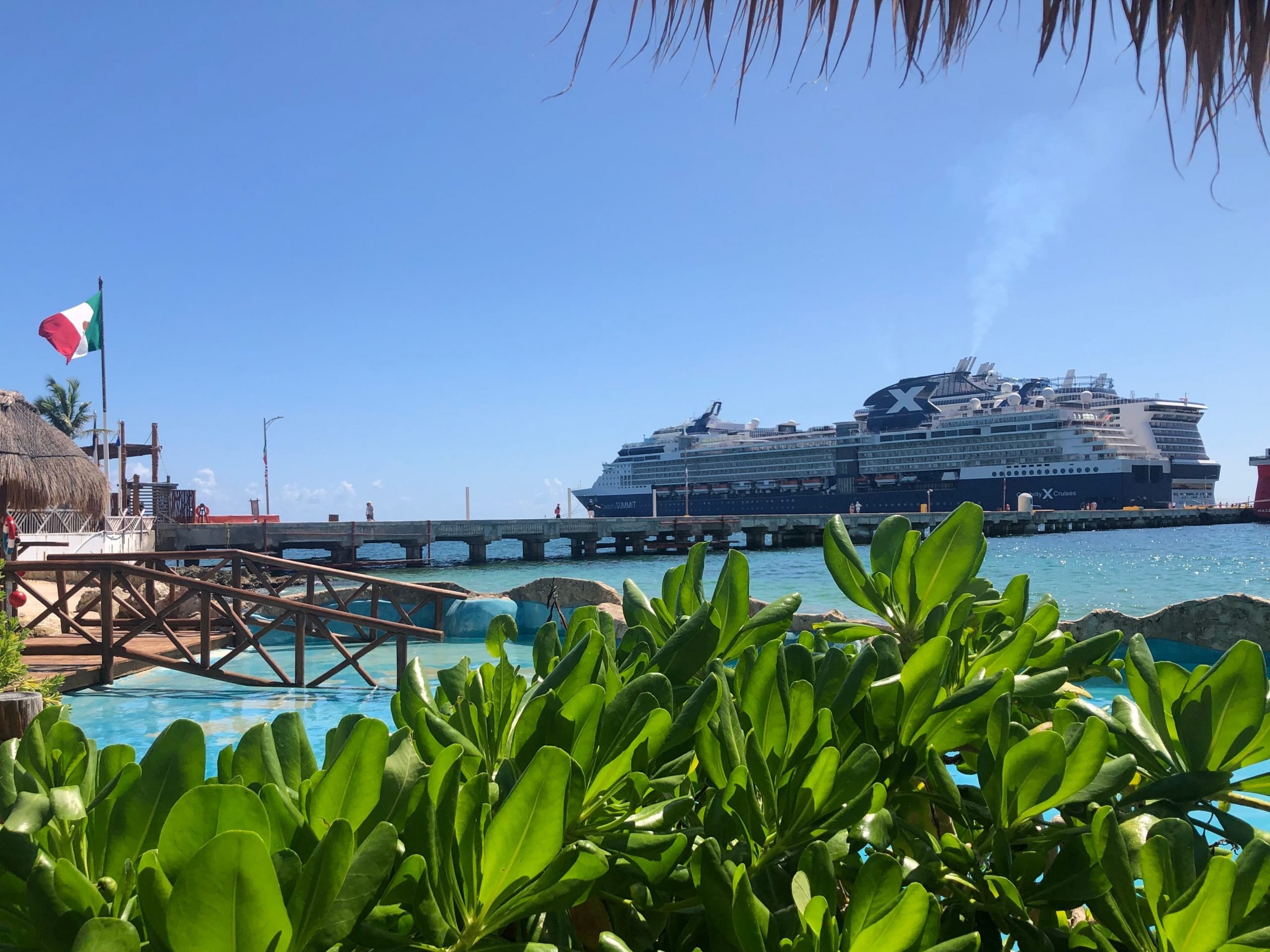 The Celebrity Cruises boat docked in Costa Maya, Mexico during its October Goop trip.