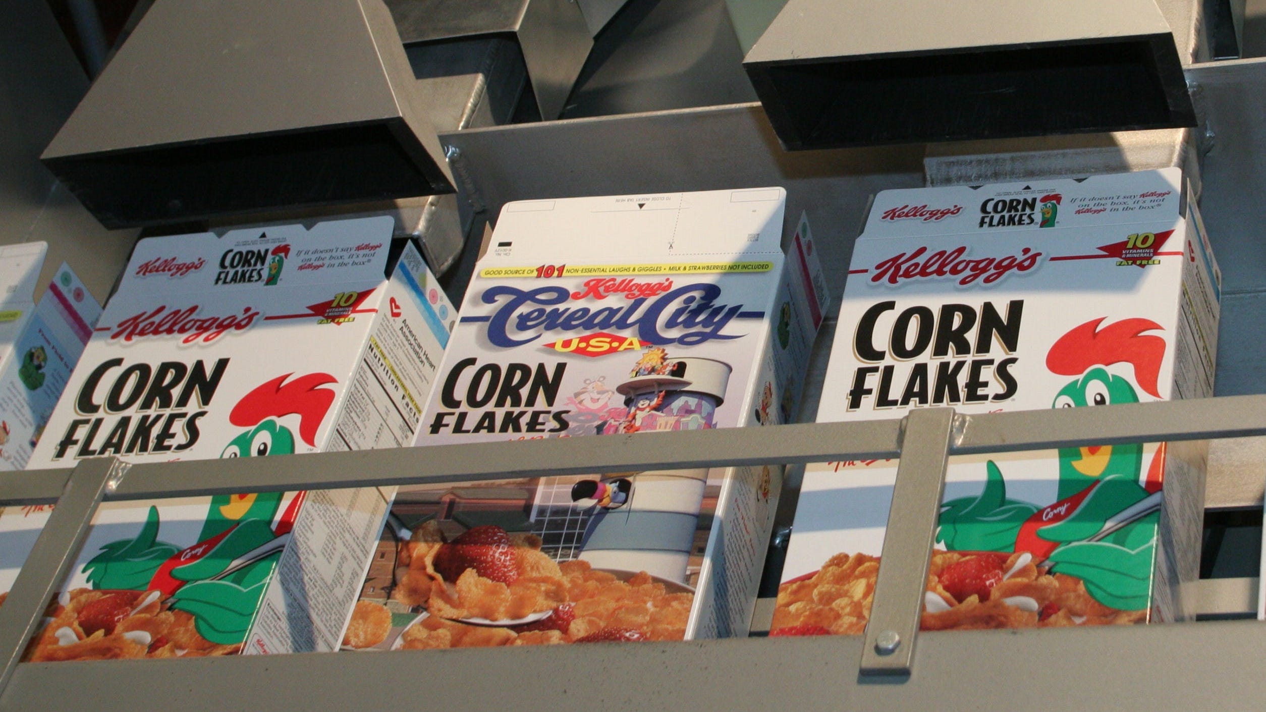 Kellogg's Corn Flakes production line.