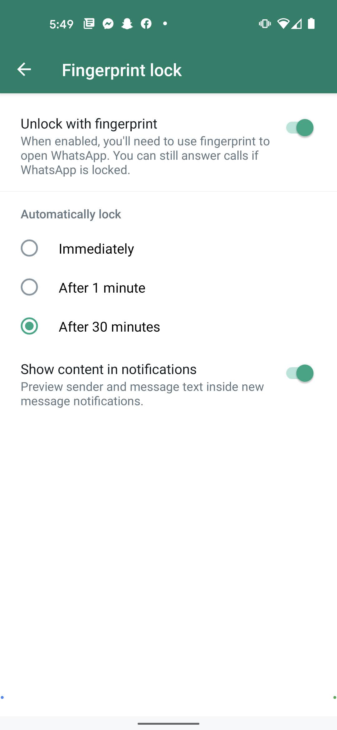 WhatsApp on Android