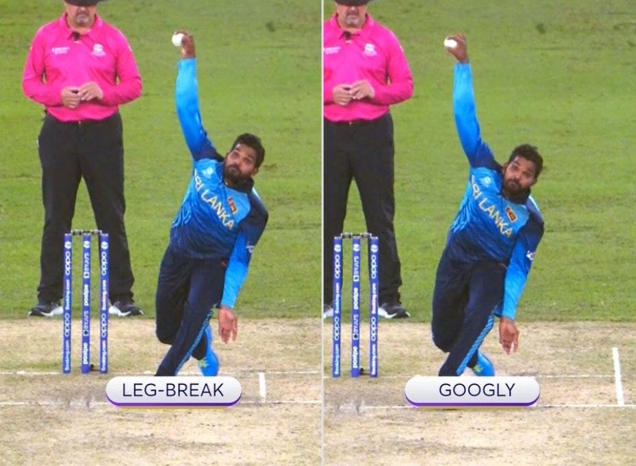 Cricket bowling delivery names
