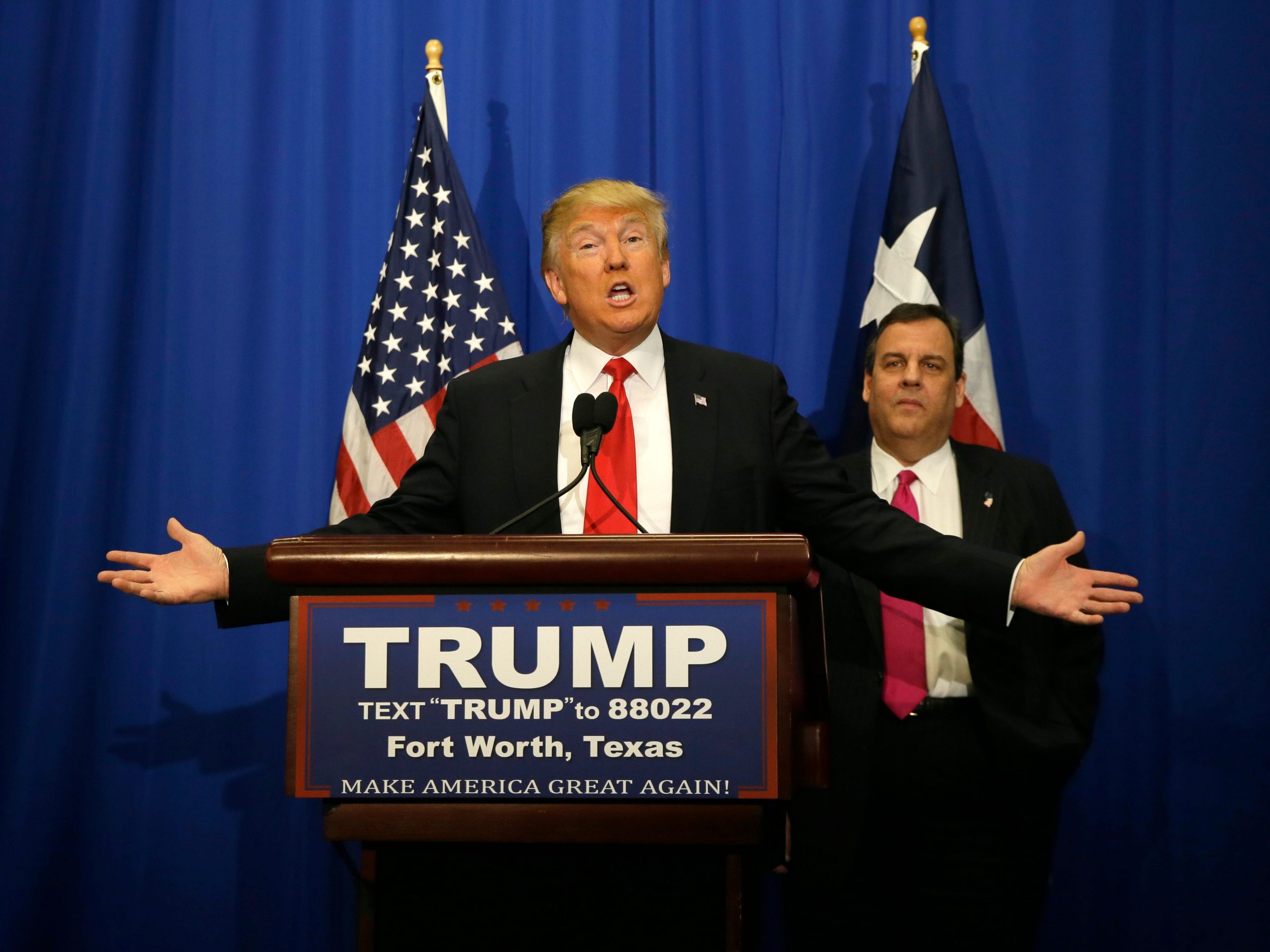 Donald Trump and Chris Christie.