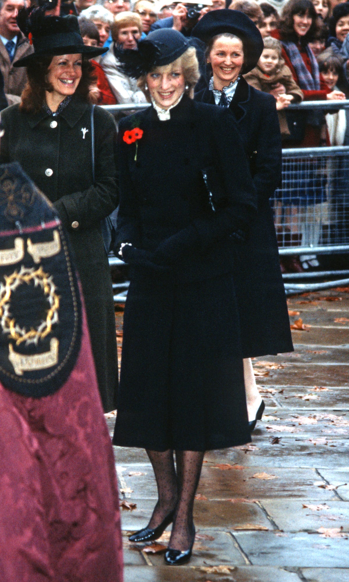 Princess Diana on Remembrance Day in 1982.