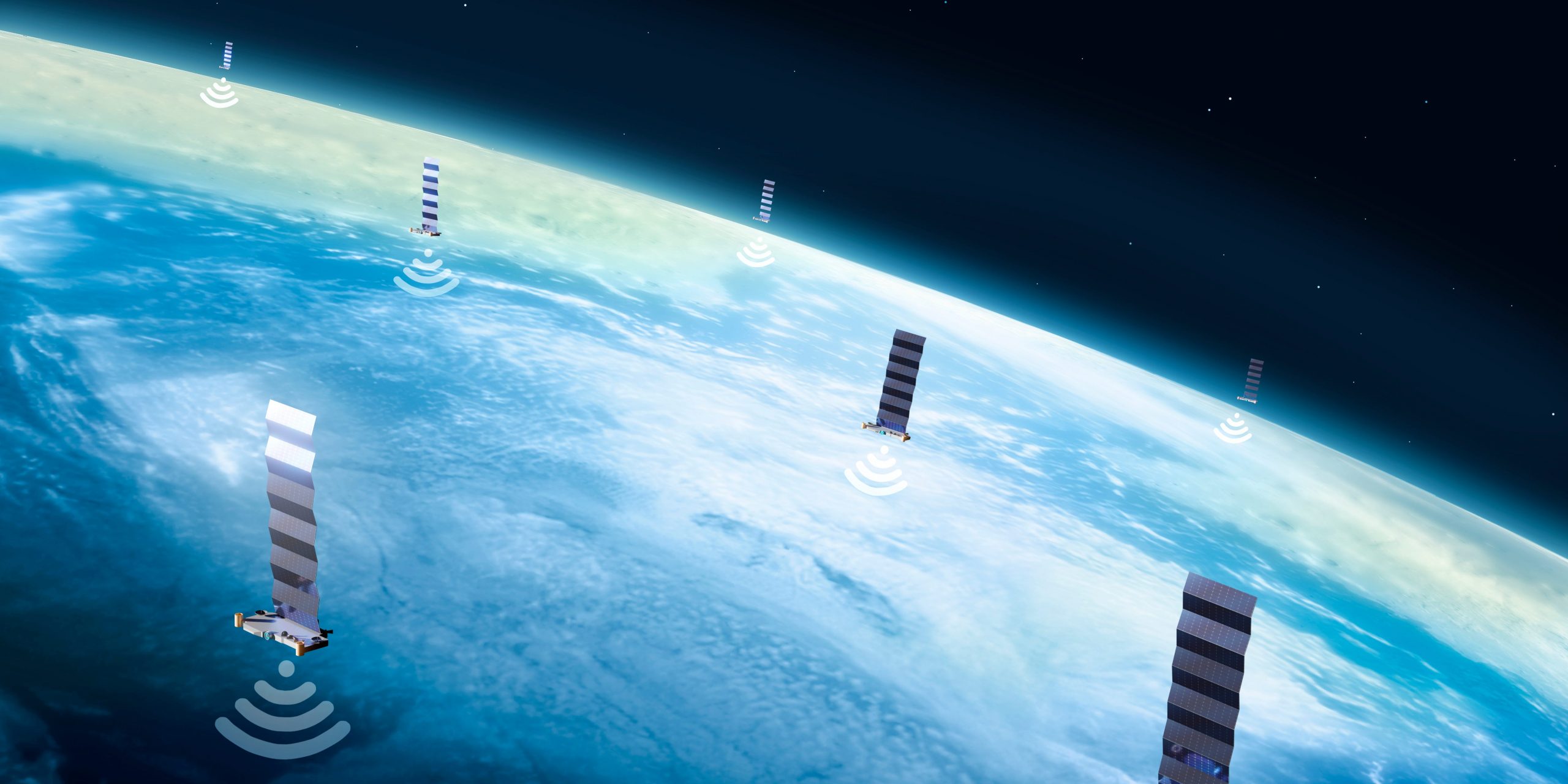 Illustration of SpaceX's Starlink network of satellites.