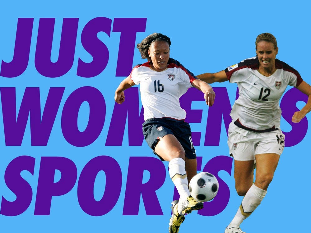 Retired USWNT stars Angela Hucles (left) and Leslie Osborne are hosting Just Women's Sports' pregame show for the 2021 NWSL Championship.