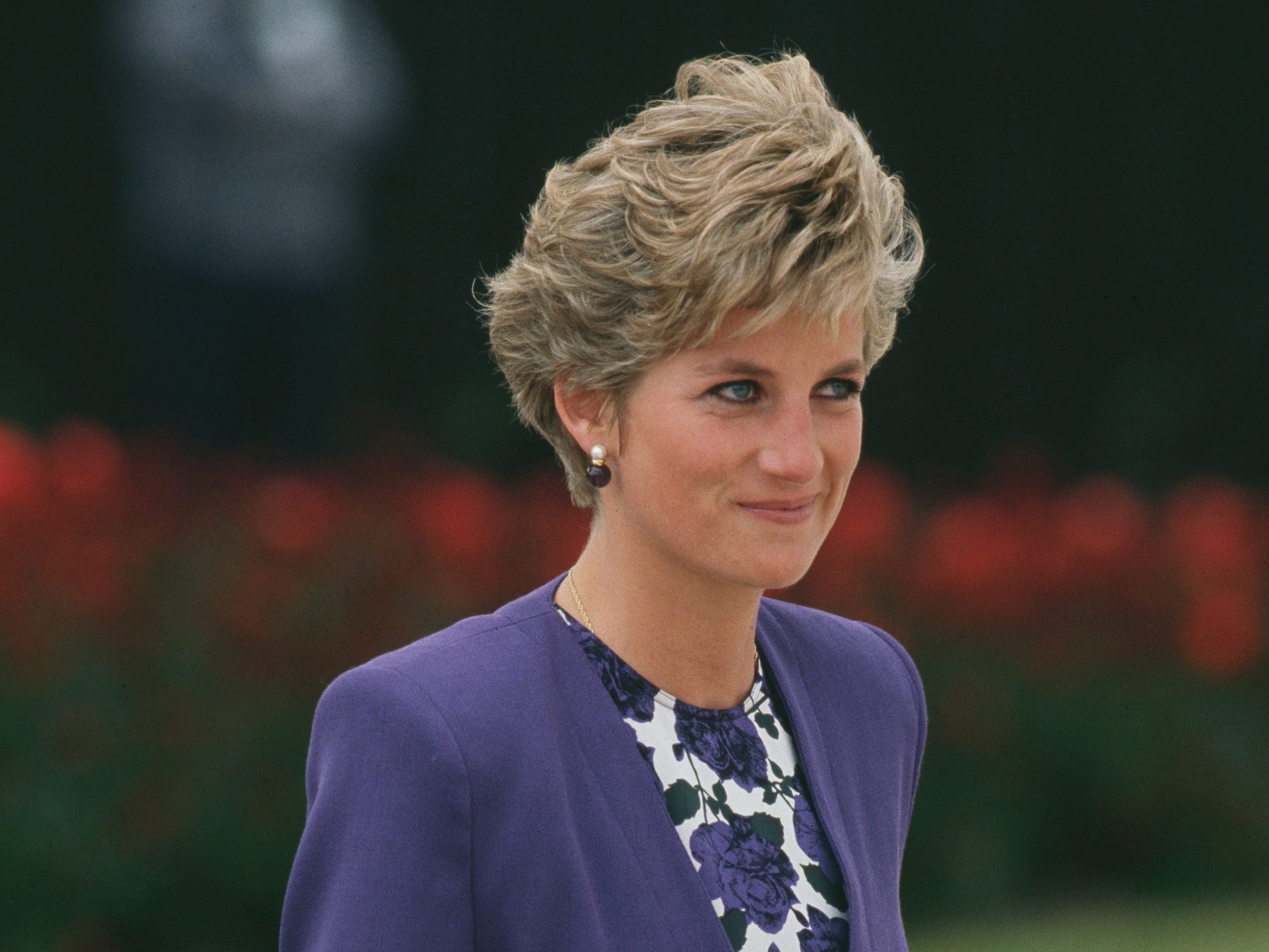 Diana, Princess of Wales (1961 - 1997) at Heathrow Airport in London, en route to Brazil for a tour, April 1991.