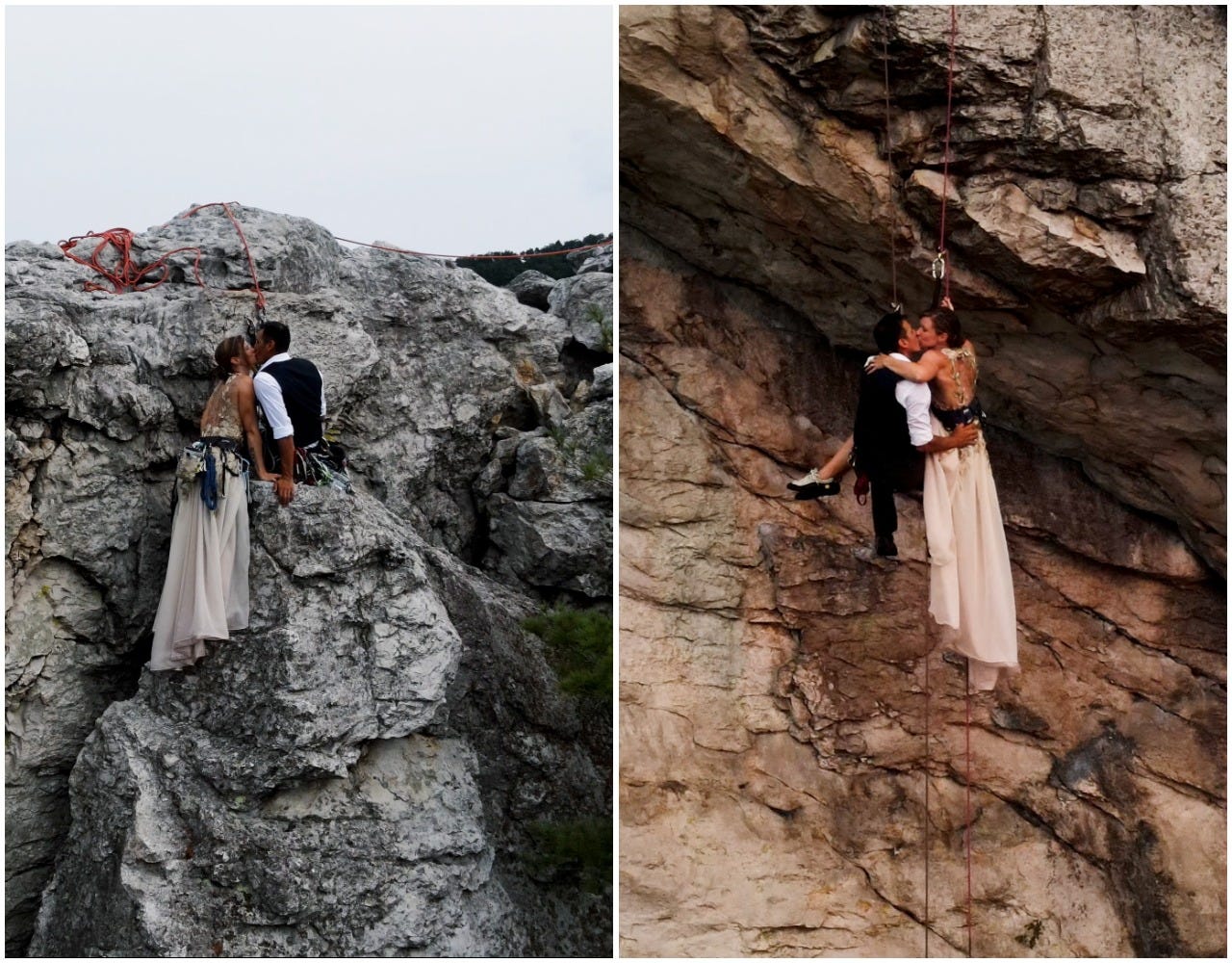 Dawn LeBlond and Christian Lopez on their wedding day.